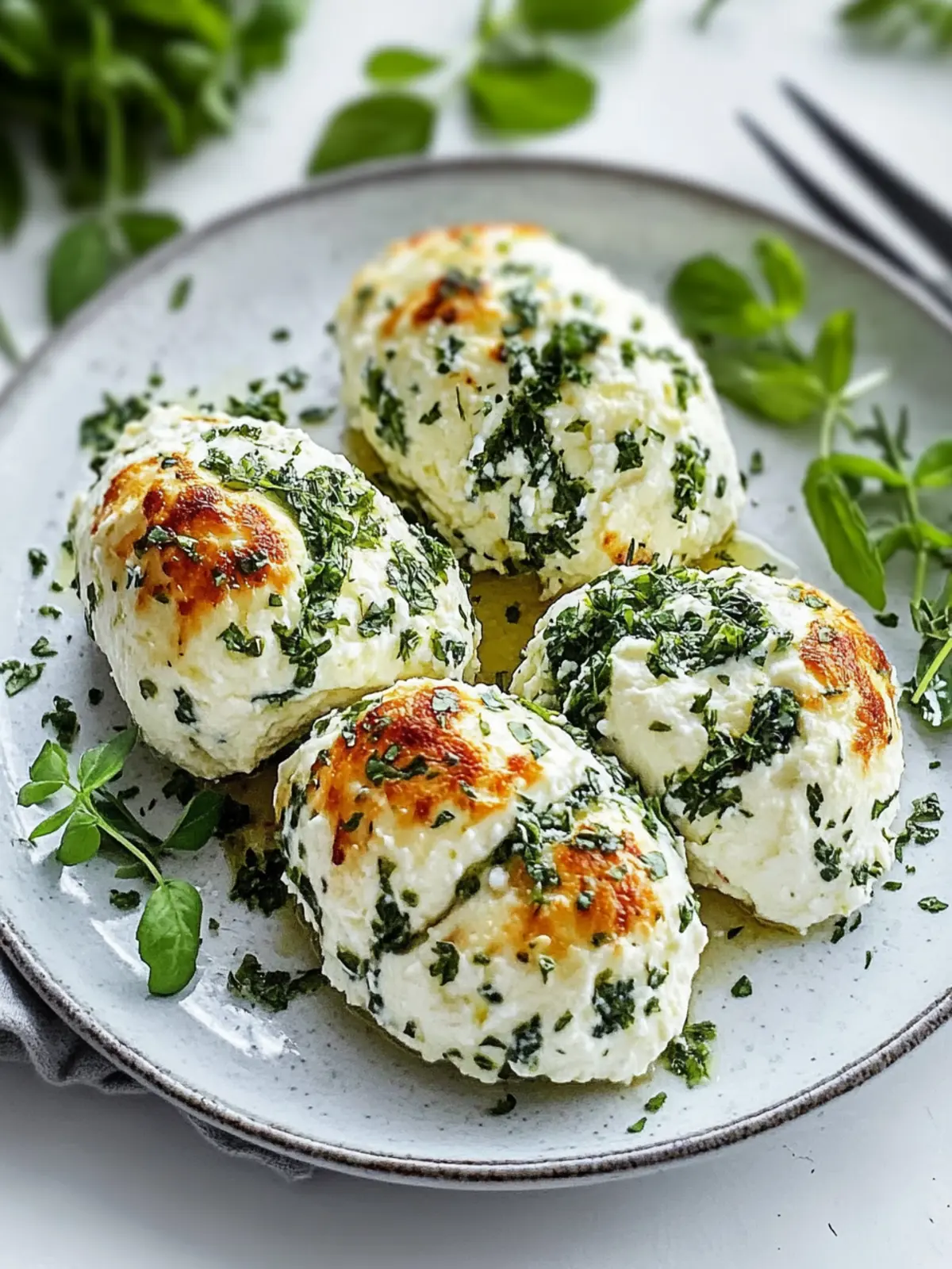 Kräuter-Ricotta-Hähnchenröllchen