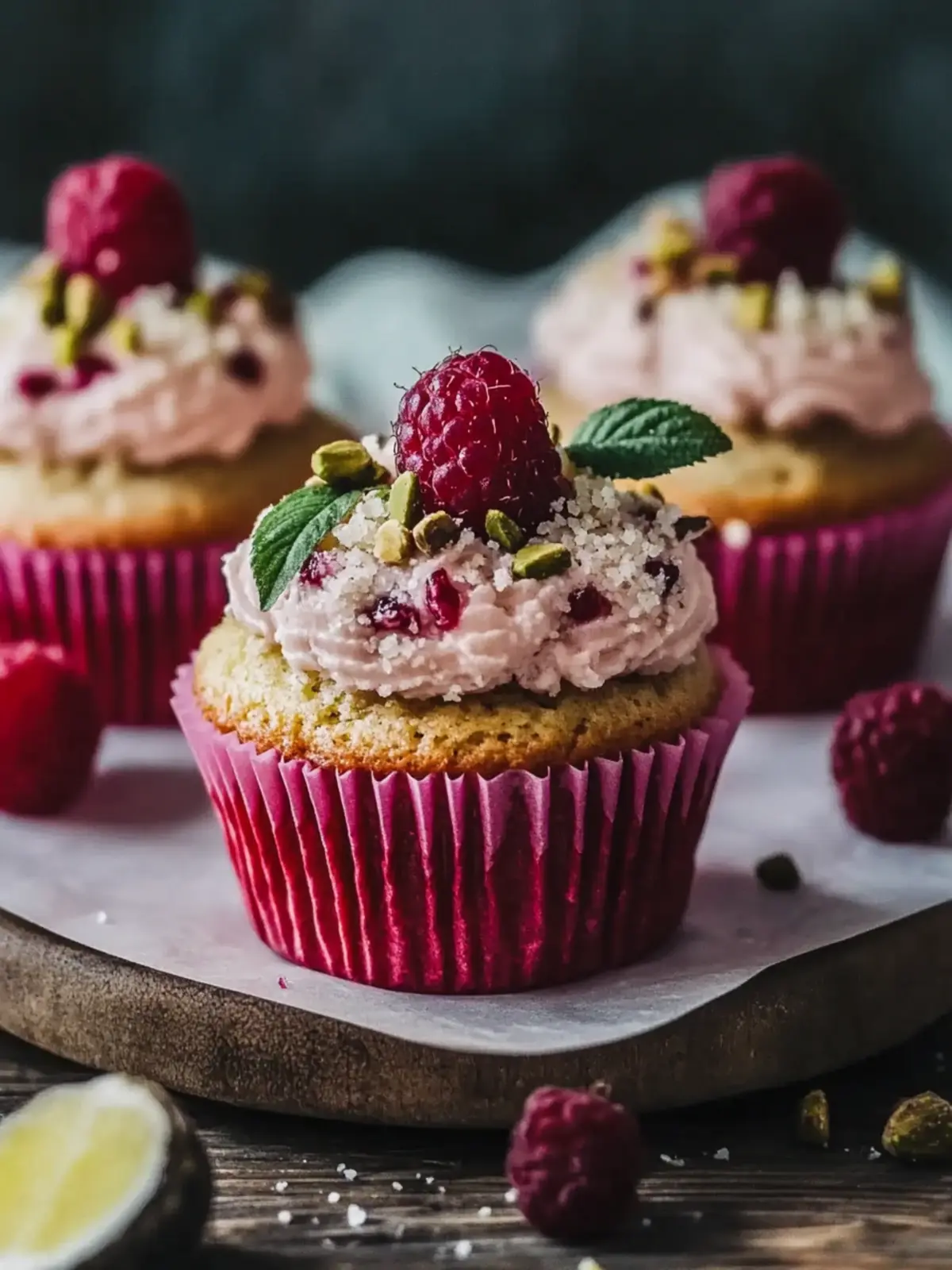 Fluffige Himbeer-Pistazien-Muffins