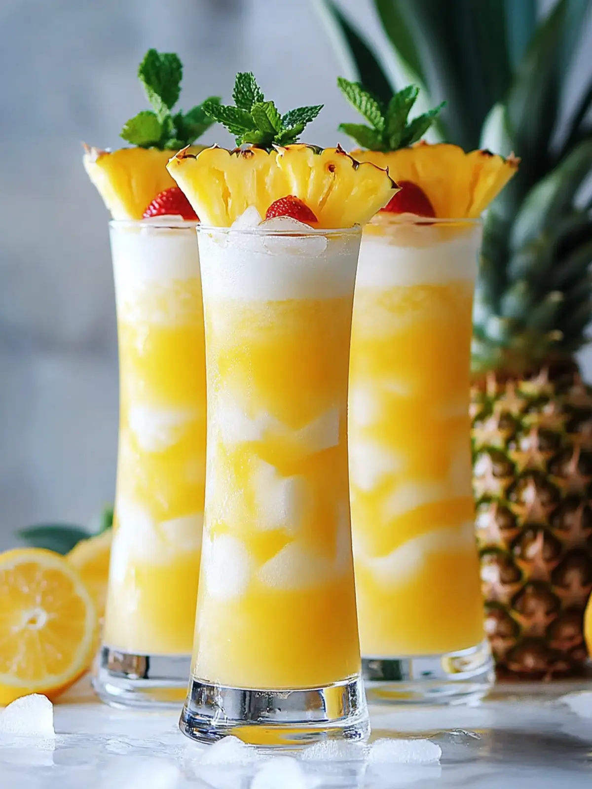 Ananas-Upside-Down-Kuchen-Getränk
