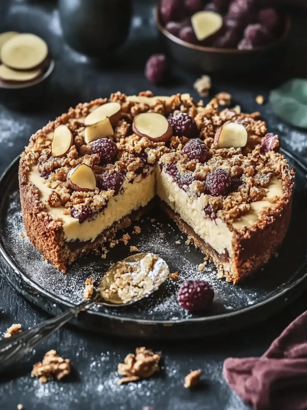 Walnuss-Zwetschgenkuchen mit Zimt-Streuseln Rezept