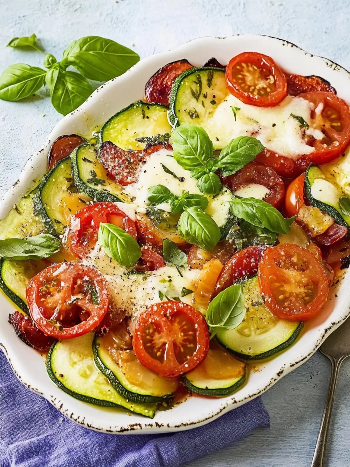 Zucchini-Tomaten-Auflauf mit Salsiccia
