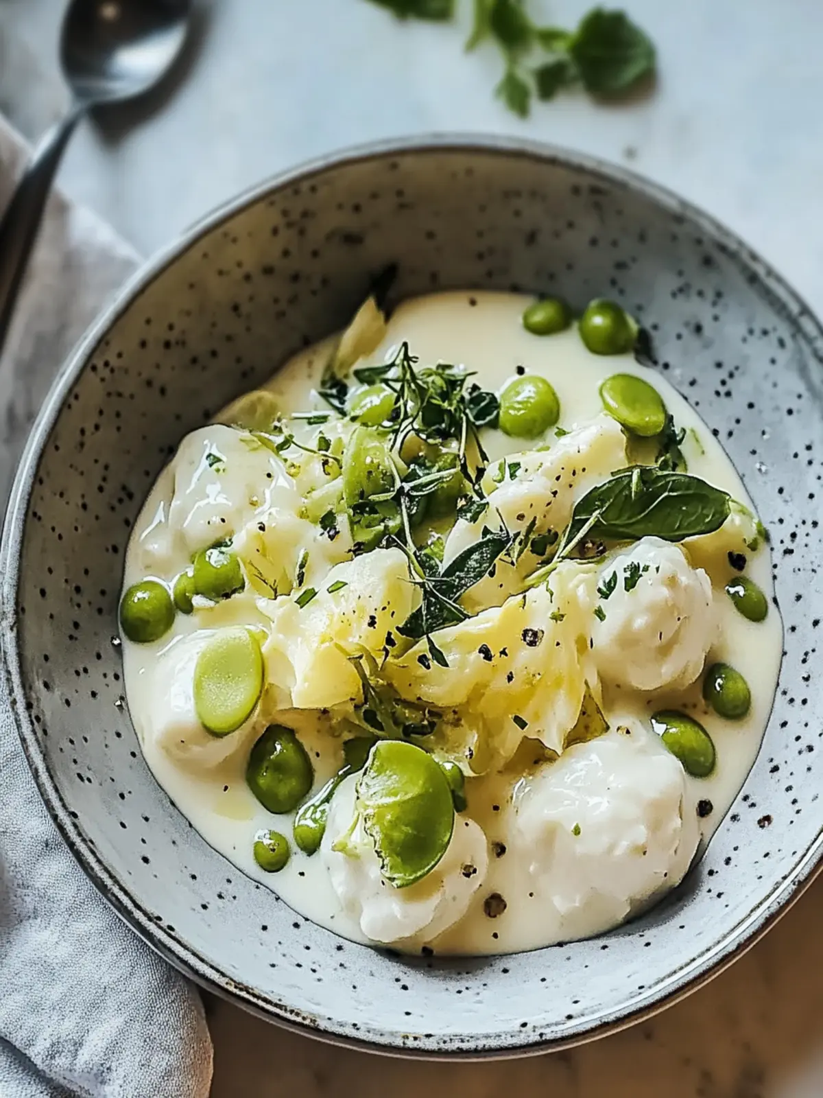 Rosenkohl in Frischkäse- und Senfsauce