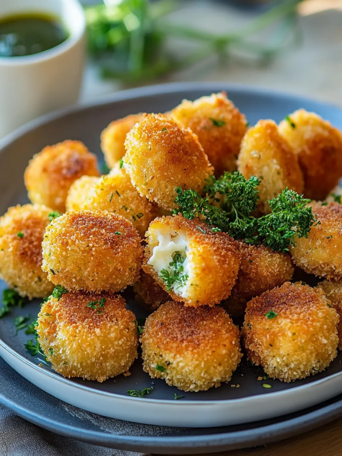 Knusprige Brokkoli Käse Nuggets