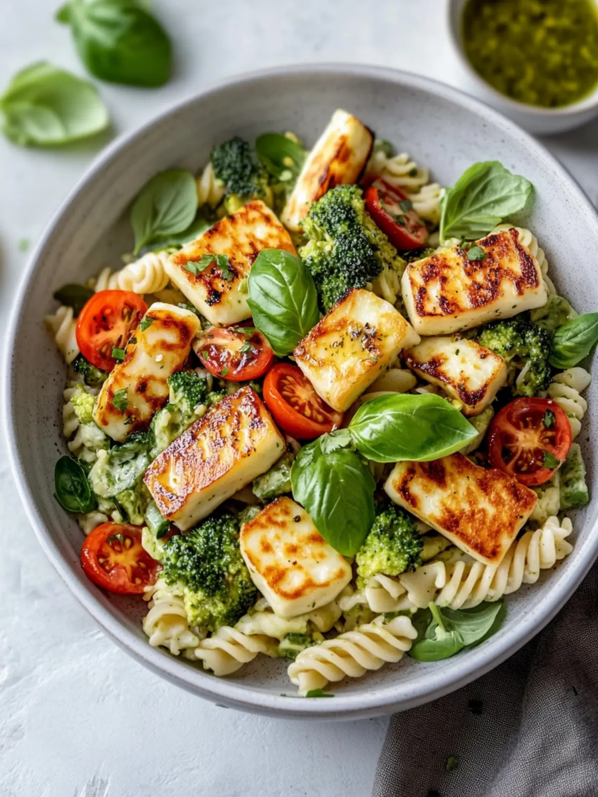 Bunter Halloumi Pasta Salat