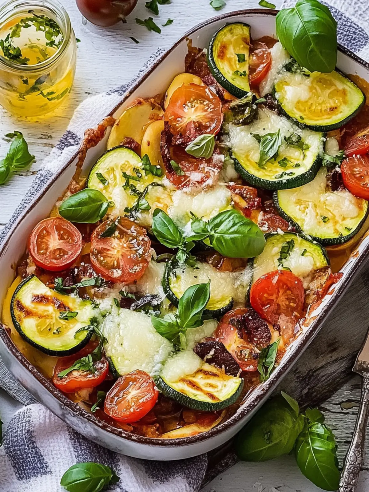 Zucchini-Tomaten-Auflauf mit Salsiccia