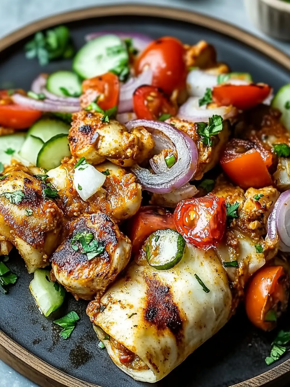 Hühnchen Shawarma Blechpfannenabendessen