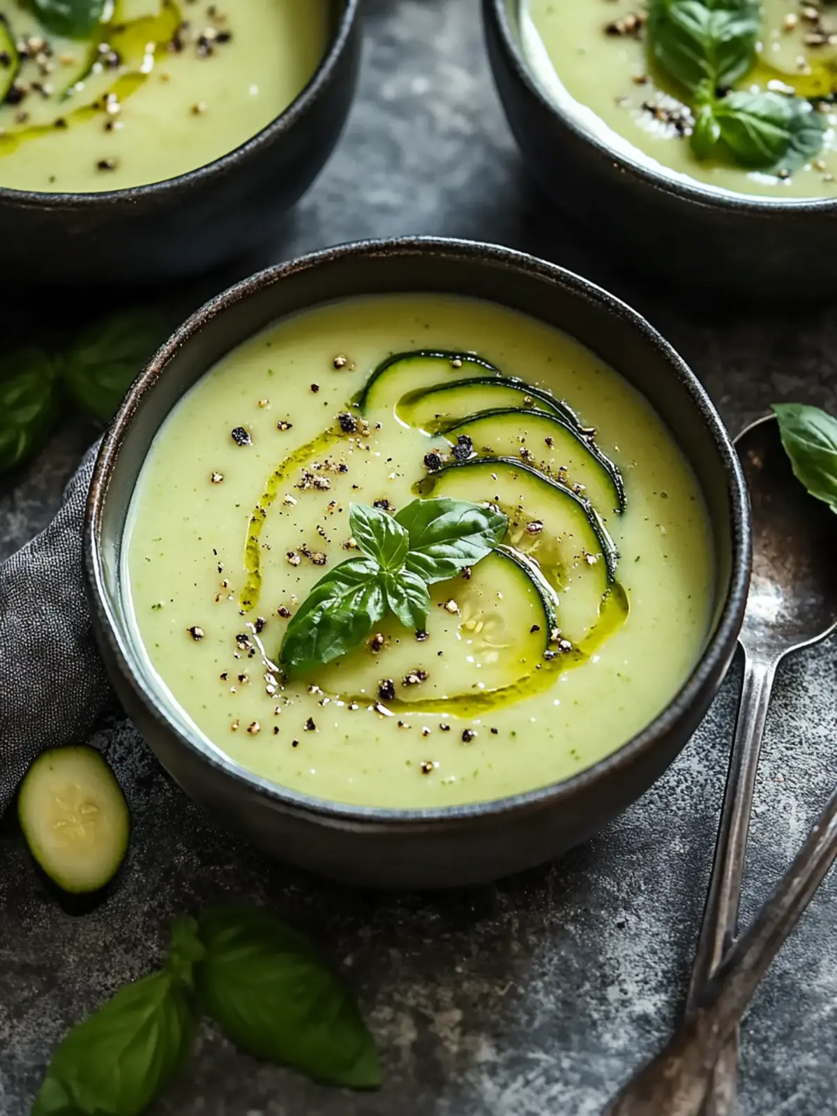 Mais- und Zucchini-Cremesuppe