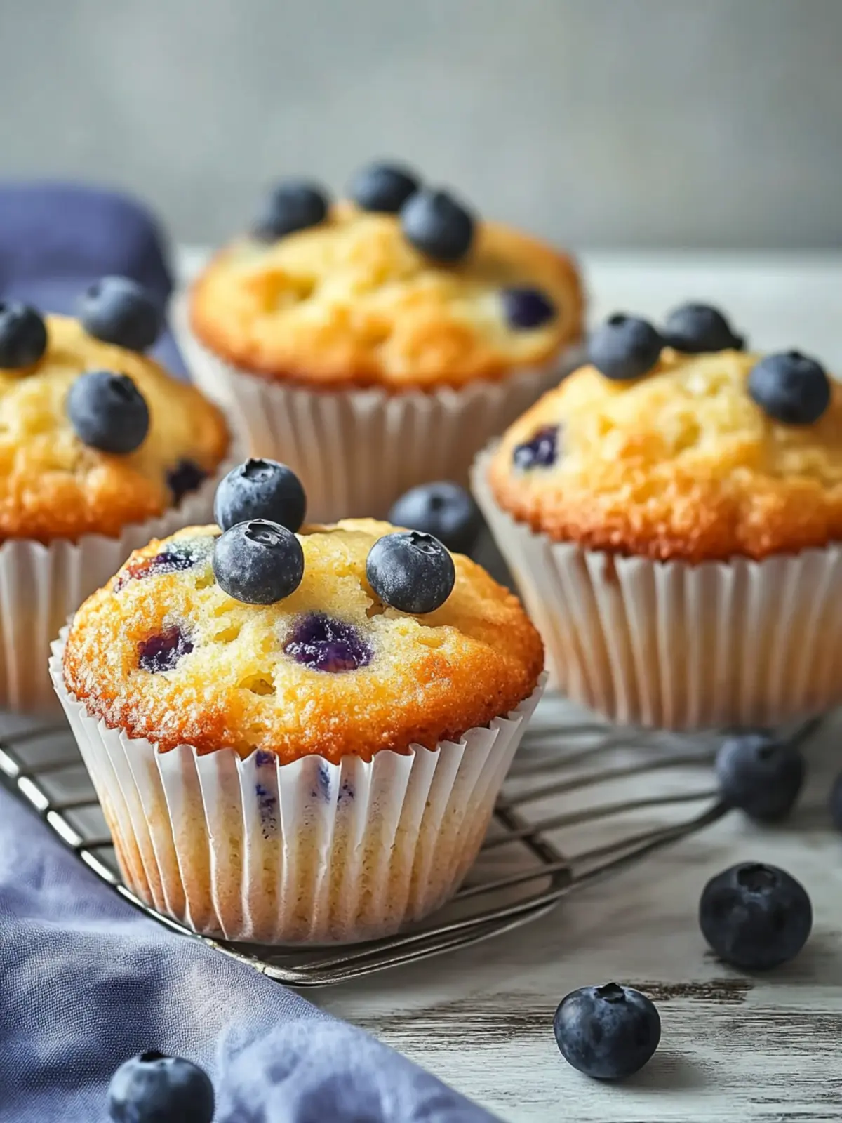 Blaubeermuffins ohne Zucker