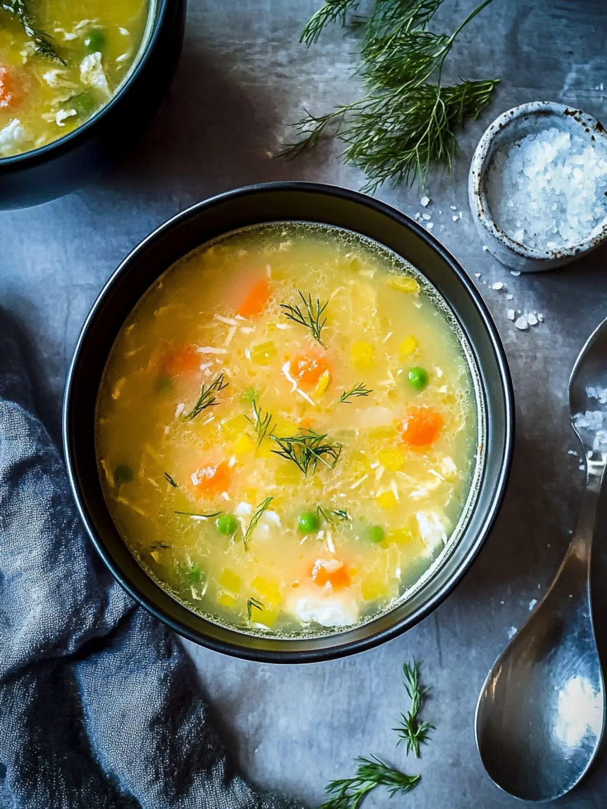 15-Minuten-Eierflockensuppe mit Surimi