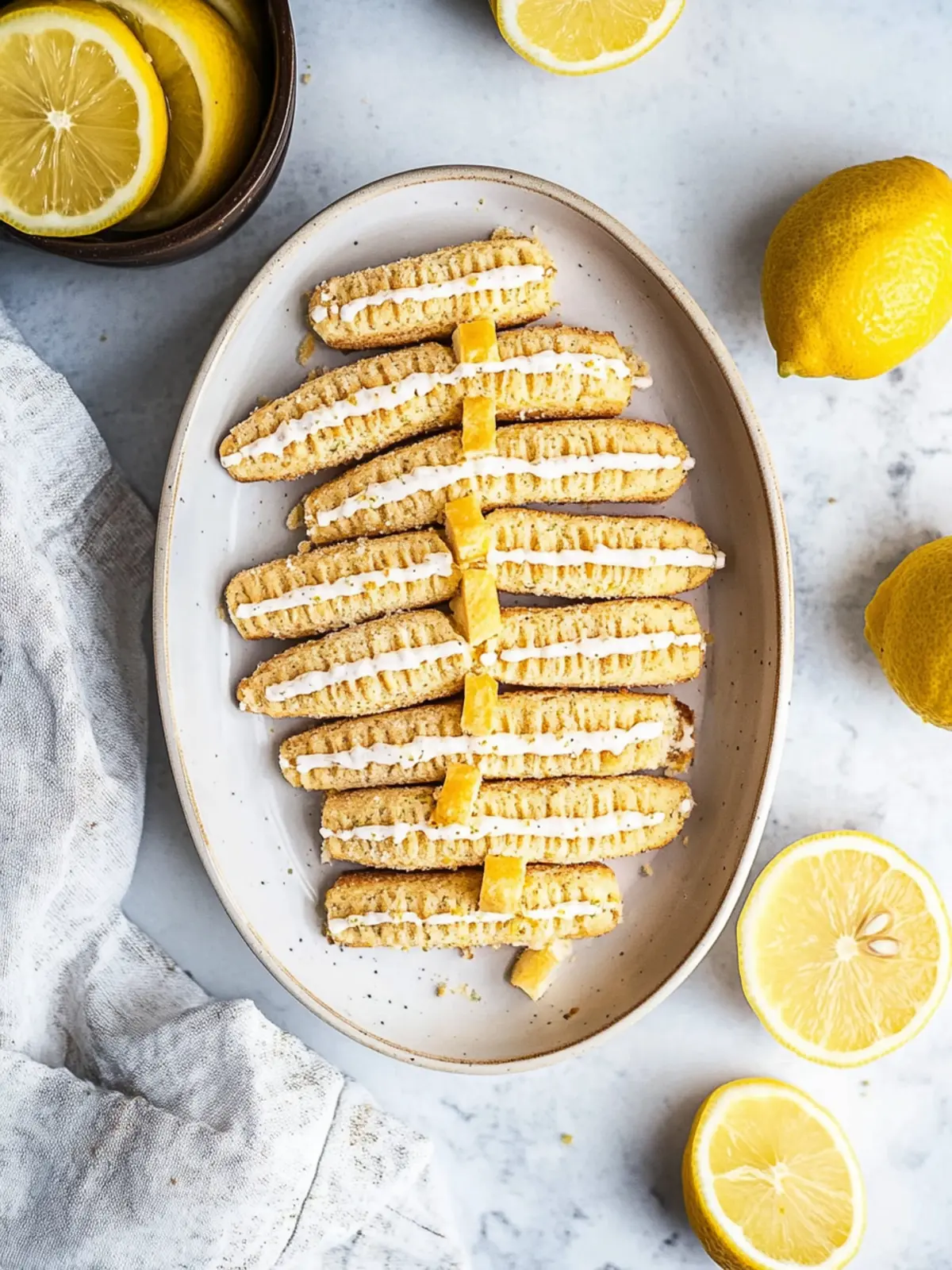 Kohlenhydratarme Kokos-Zitronen-Cantuccini
