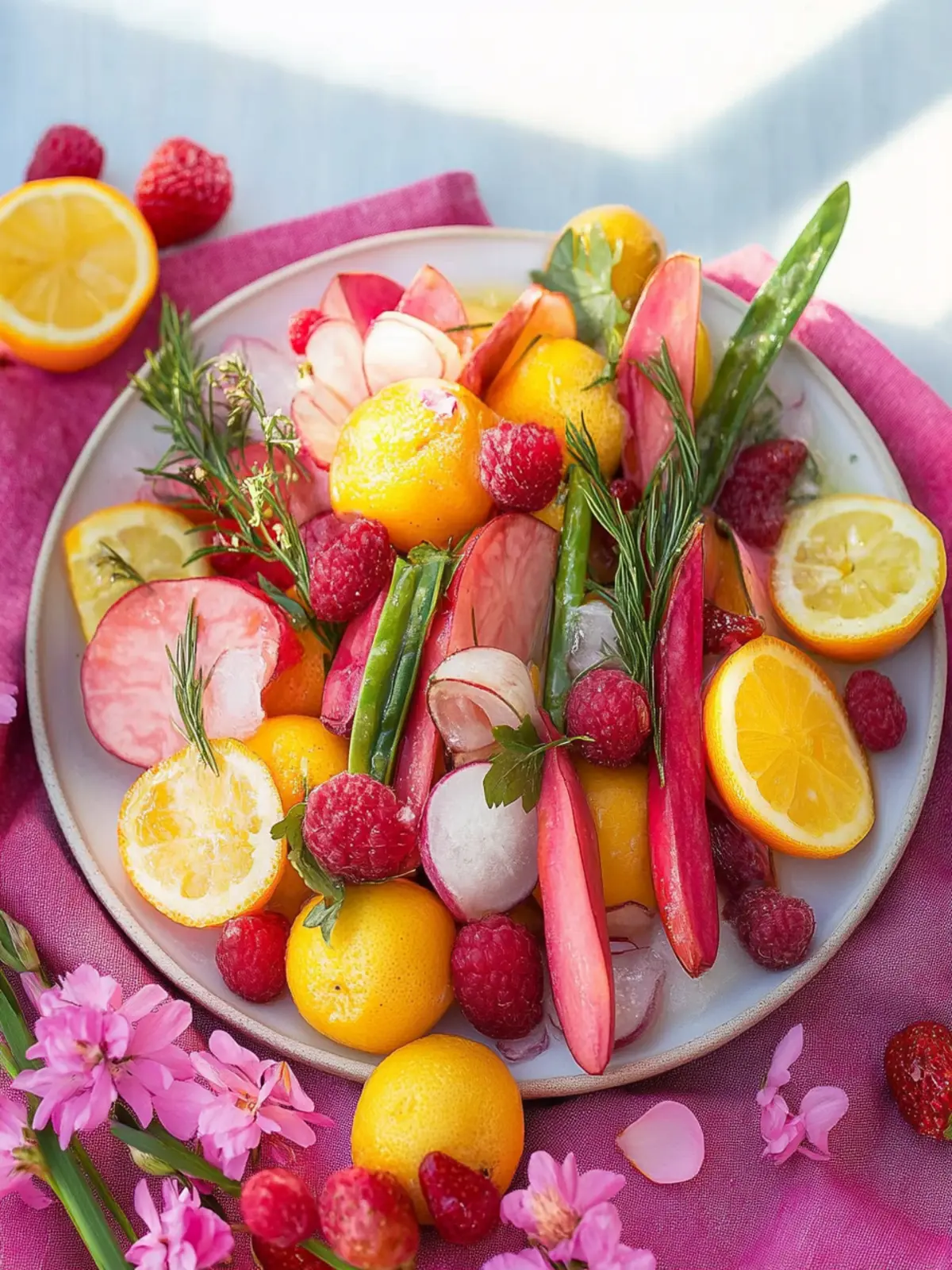 Roasted spring vegetables