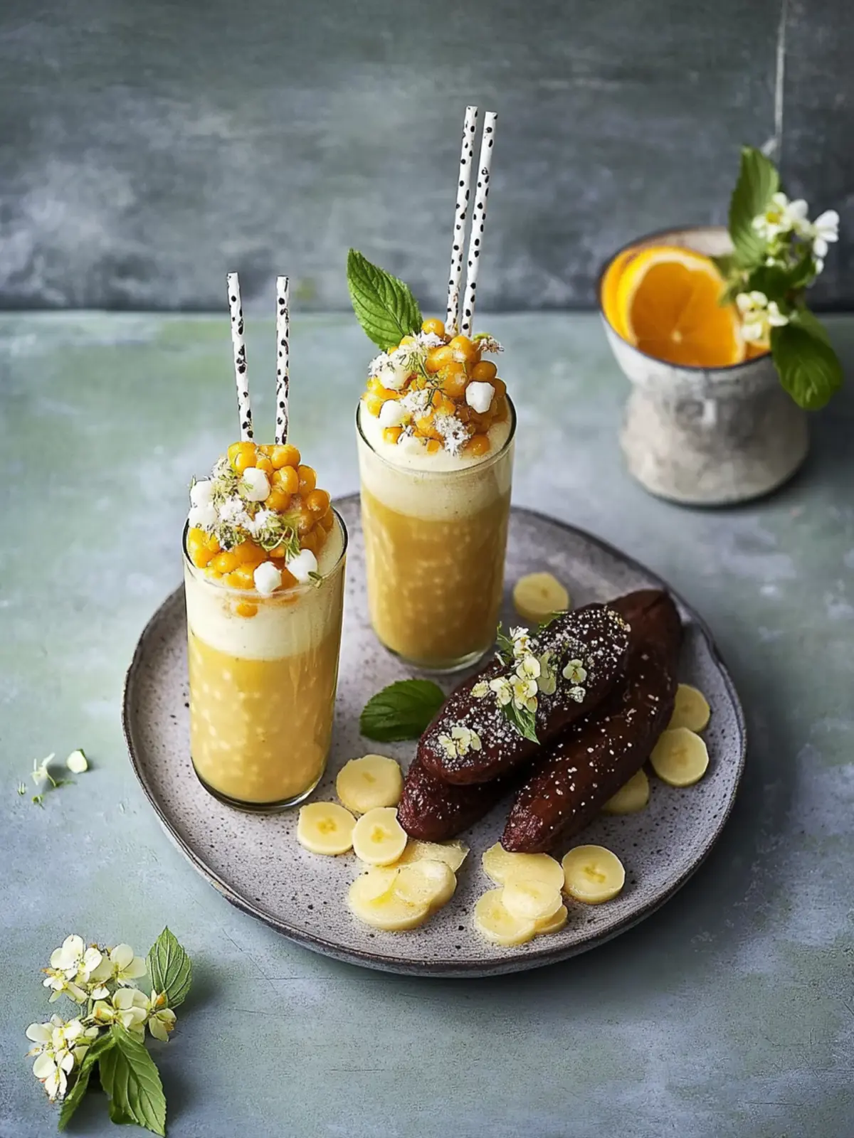 Rindshackspiess mit Süßkartoffel und Mais
