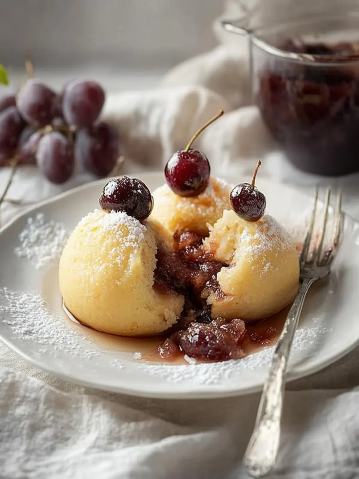 Griessknödel mit Zwetschgenkompott