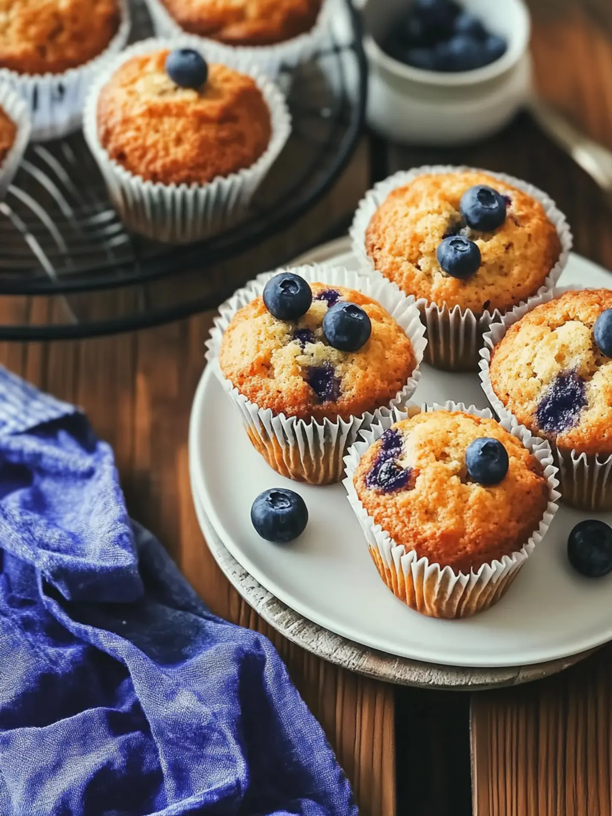 Blaubeermuffins ohne Zucker
