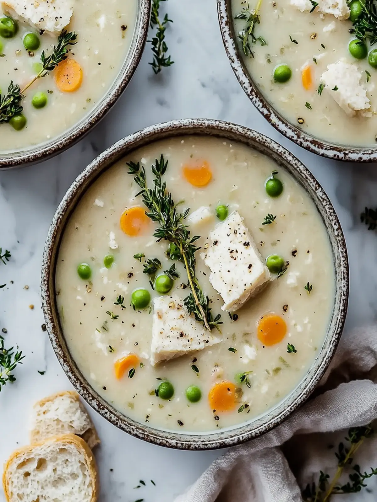 Cremige Hühnerreis-Suppe