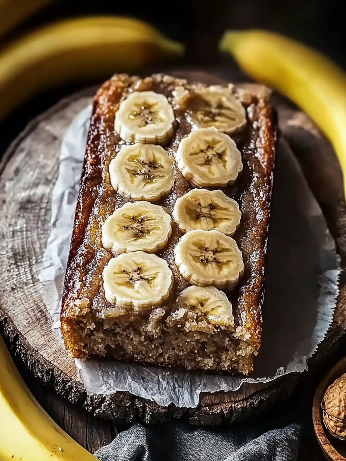 Homemade Bananabread with Cinnamon Roll
