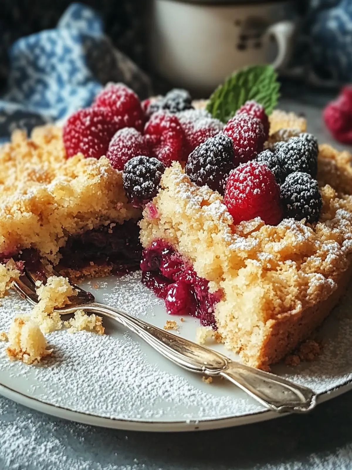 Omas Zwetschgenkuchen mit Streuseln