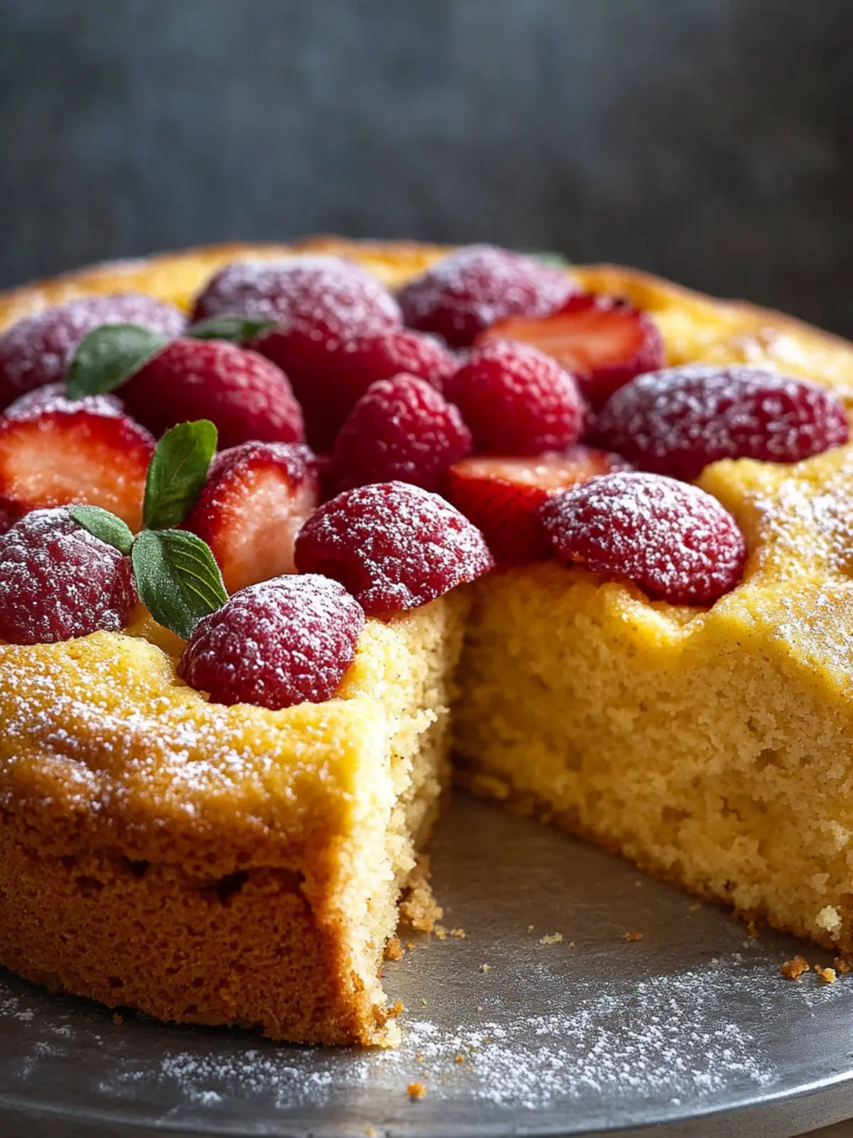 Pflaumen-Polenta-Kuchen