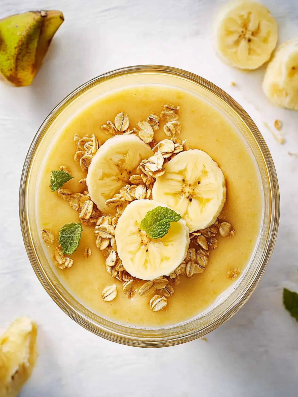 Pfirsich-Bananen-Bowl