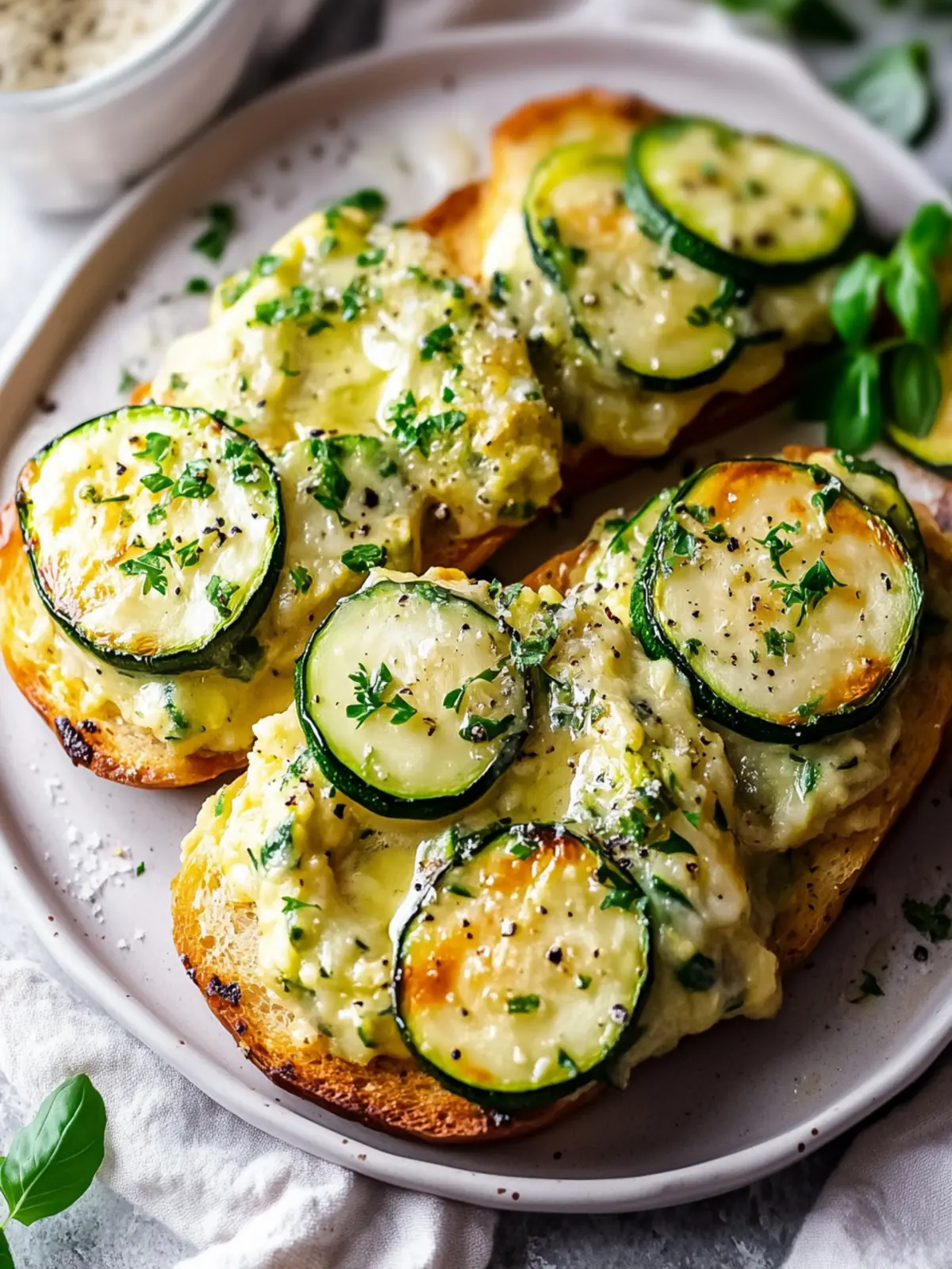 Garlic butter chicken with roasted zucchini