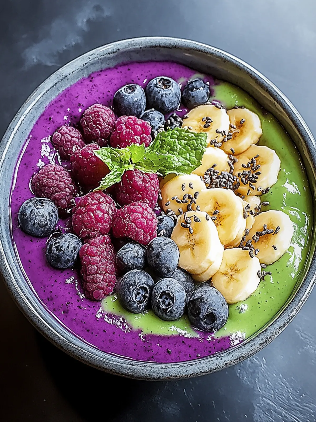 Grüne Açaí-Schale