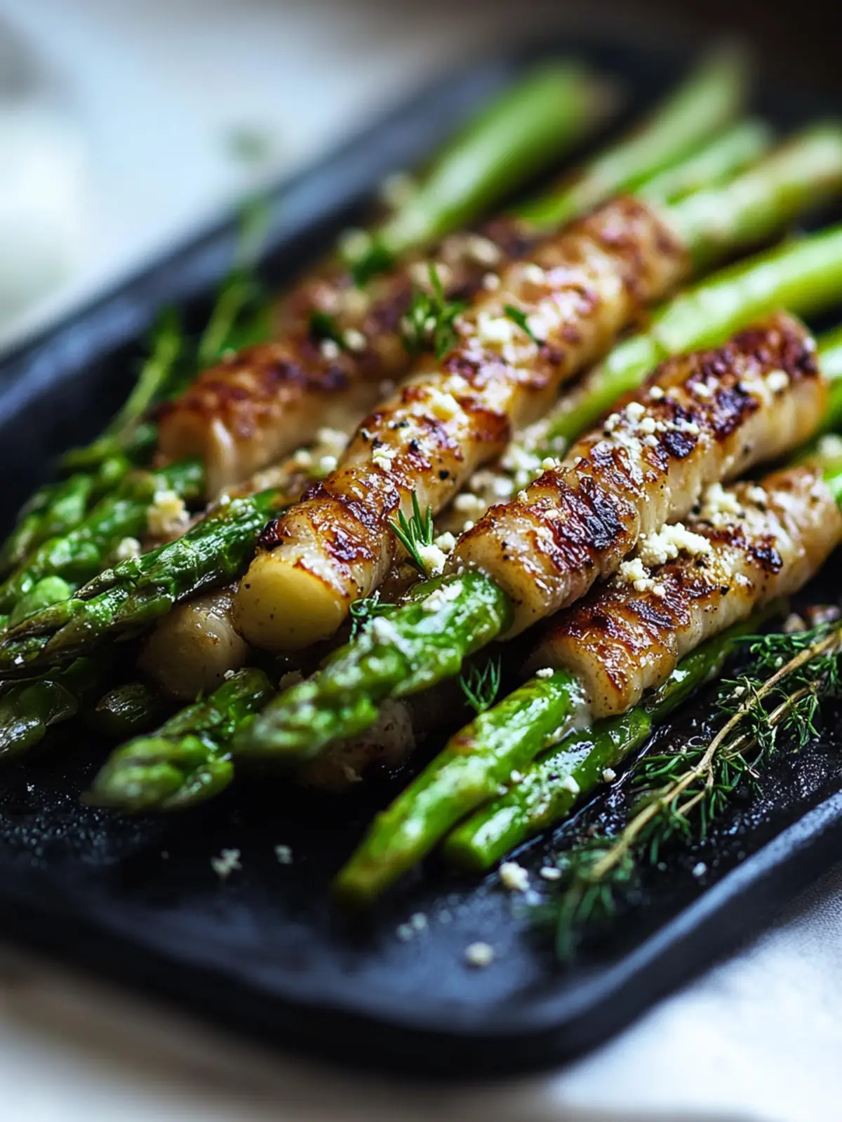 Grüner Spargel im Speckmantel vom Grill