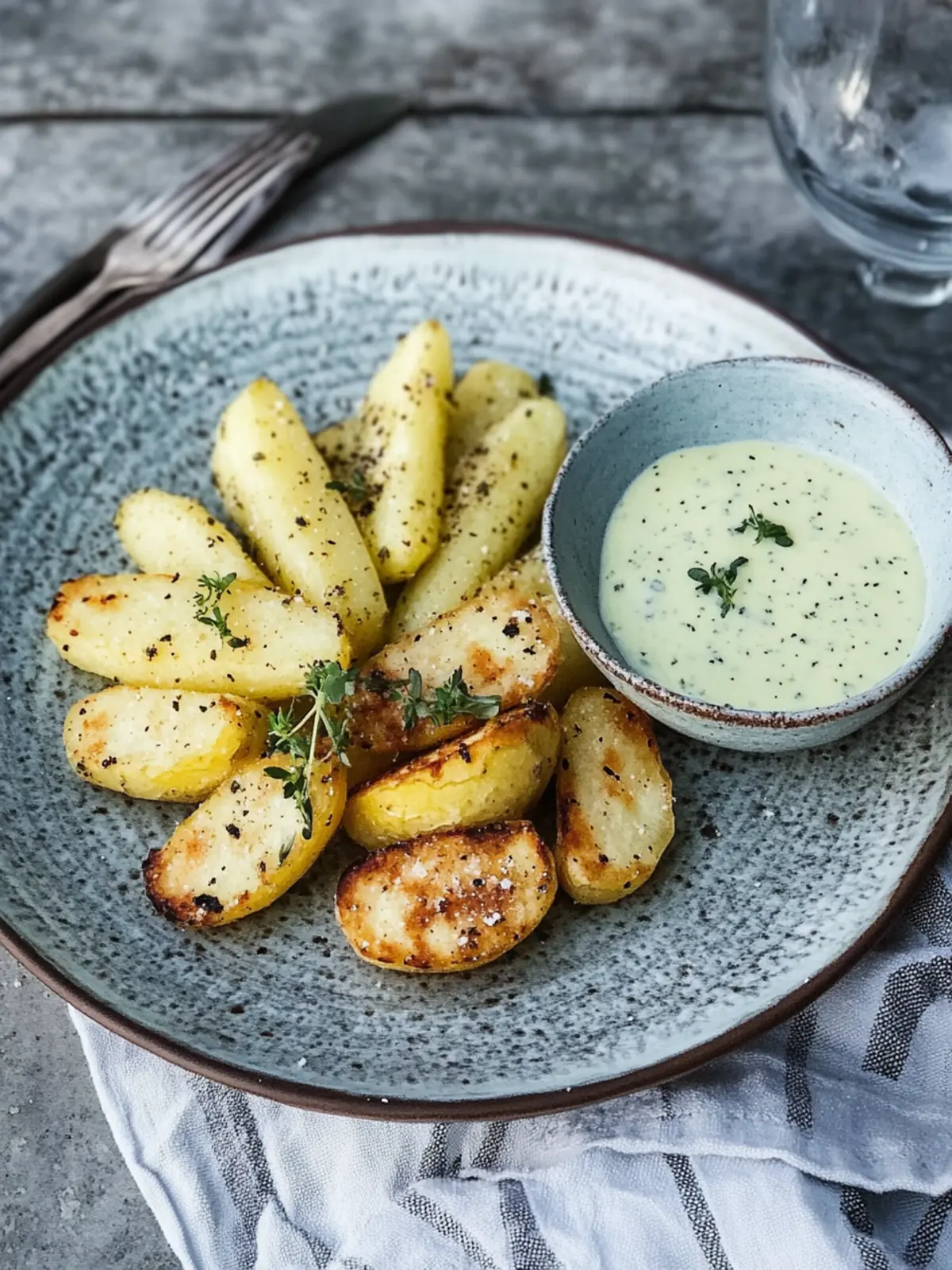 Kartoffelecken aus der Heißluftfritteuse