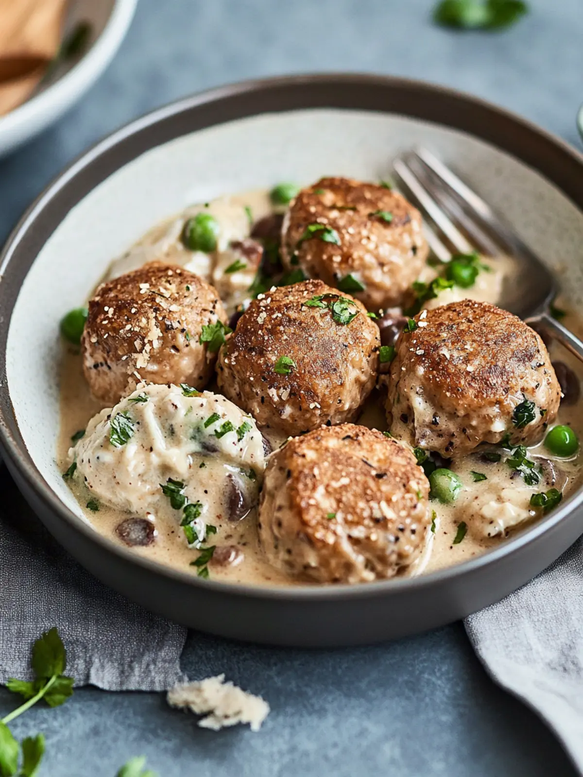 Semmelknödel mit Pilzrahmsoße