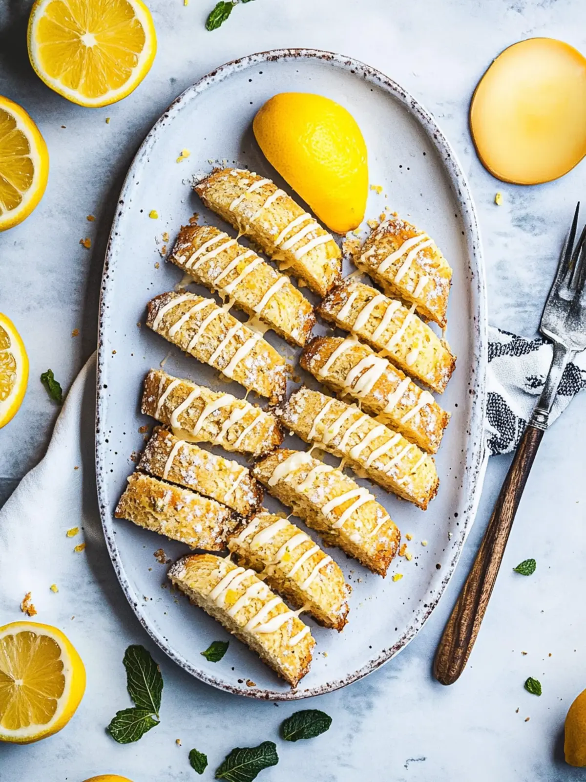 Kohlenhydratarme Kokos-Zitronen-Cantuccini