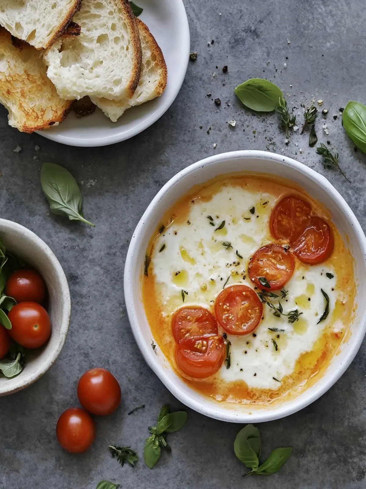 Mozzarella-Dip-Süppchen