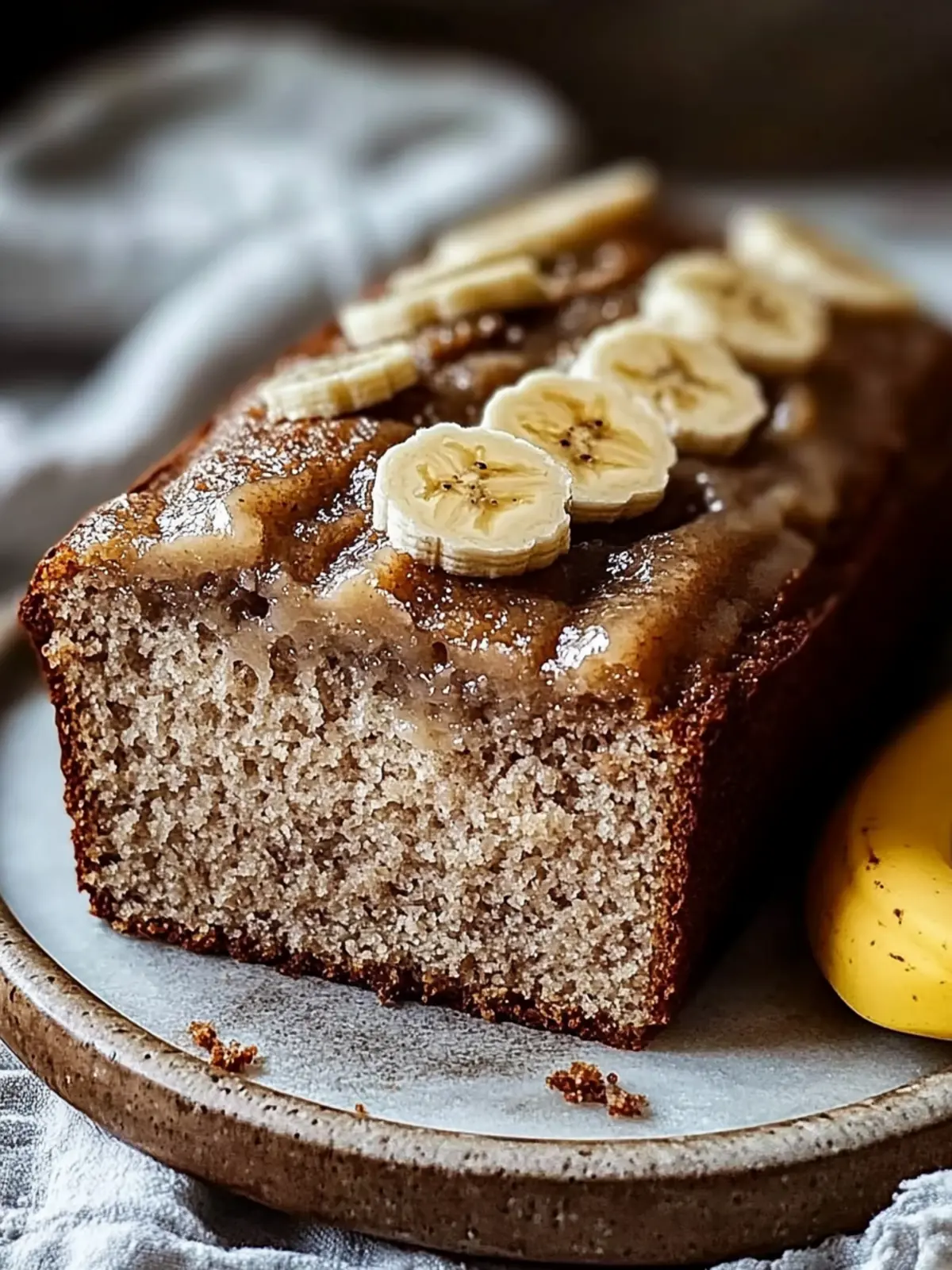 Homemade Bananabread with Cinnamon Roll