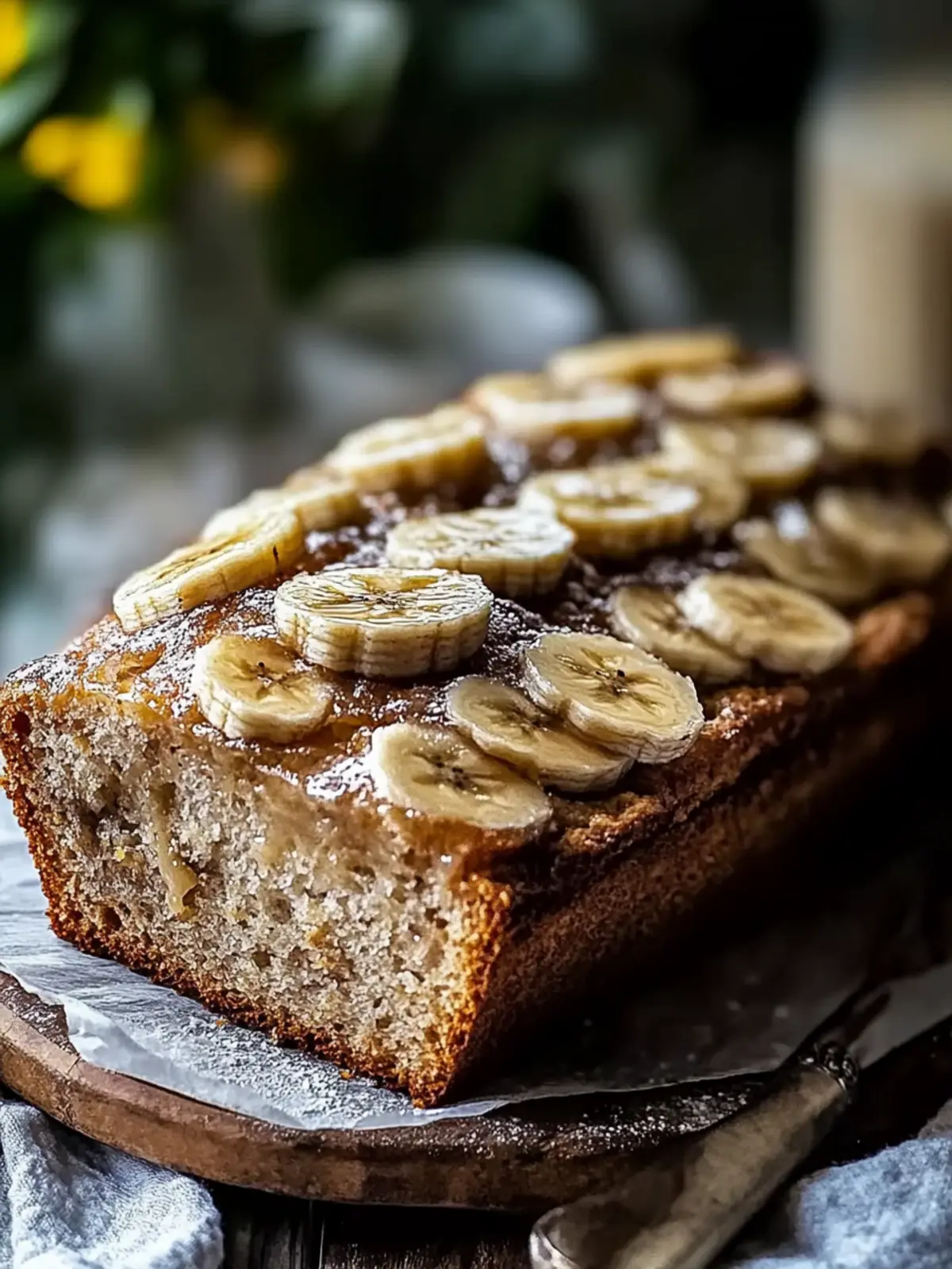 Homemade Bananabread with Cinnamon Roll