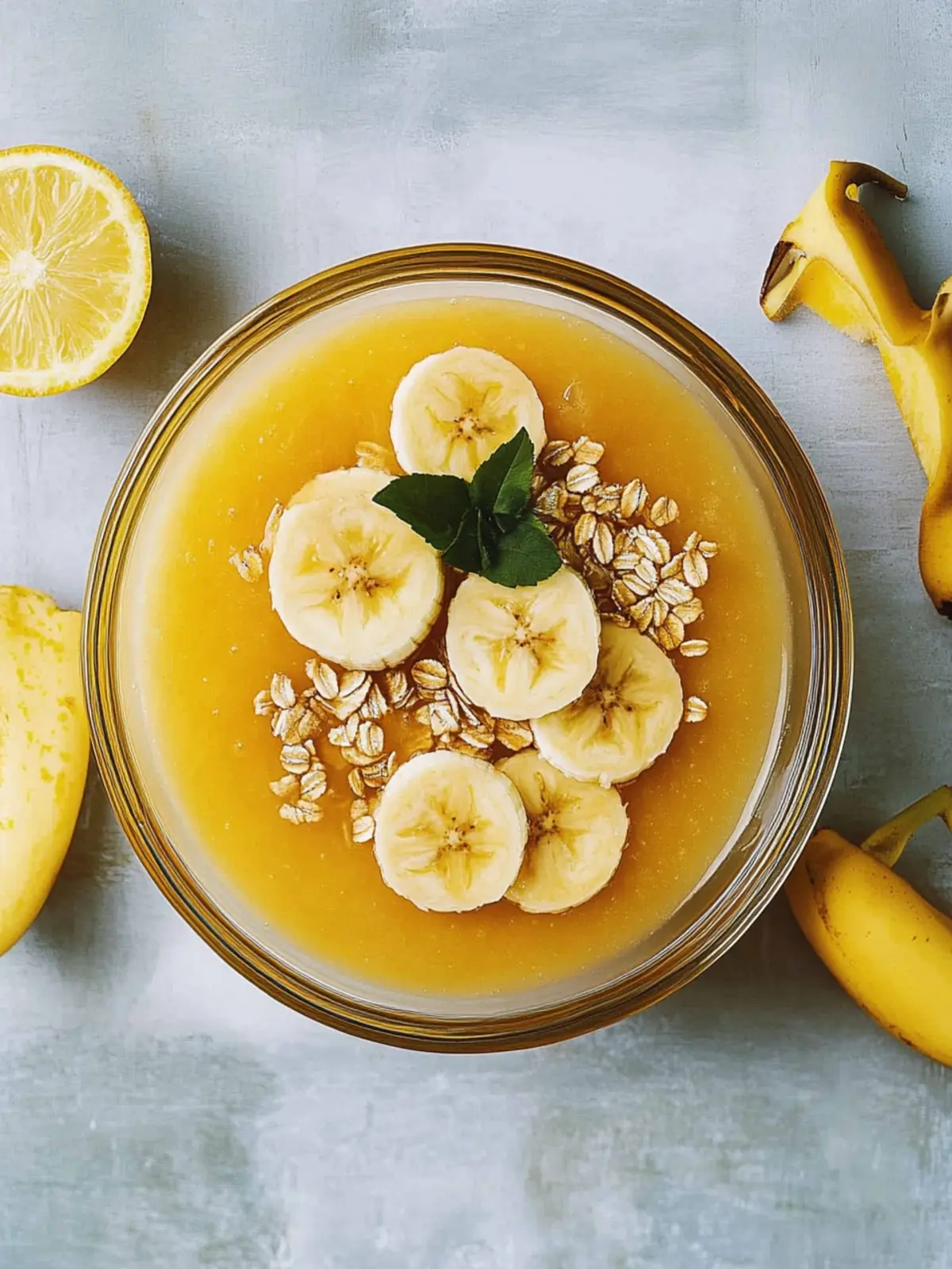Pfirsich-Bananen-Bowl