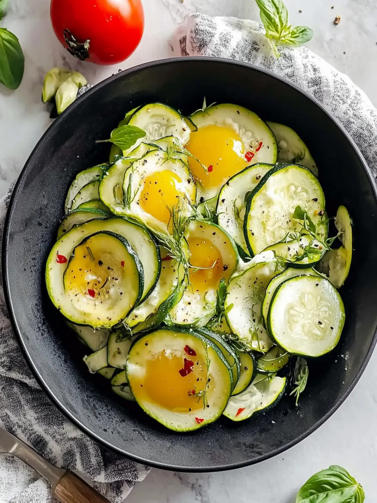 Niedrig-Kohlenhydrat-Zucchini-Nester