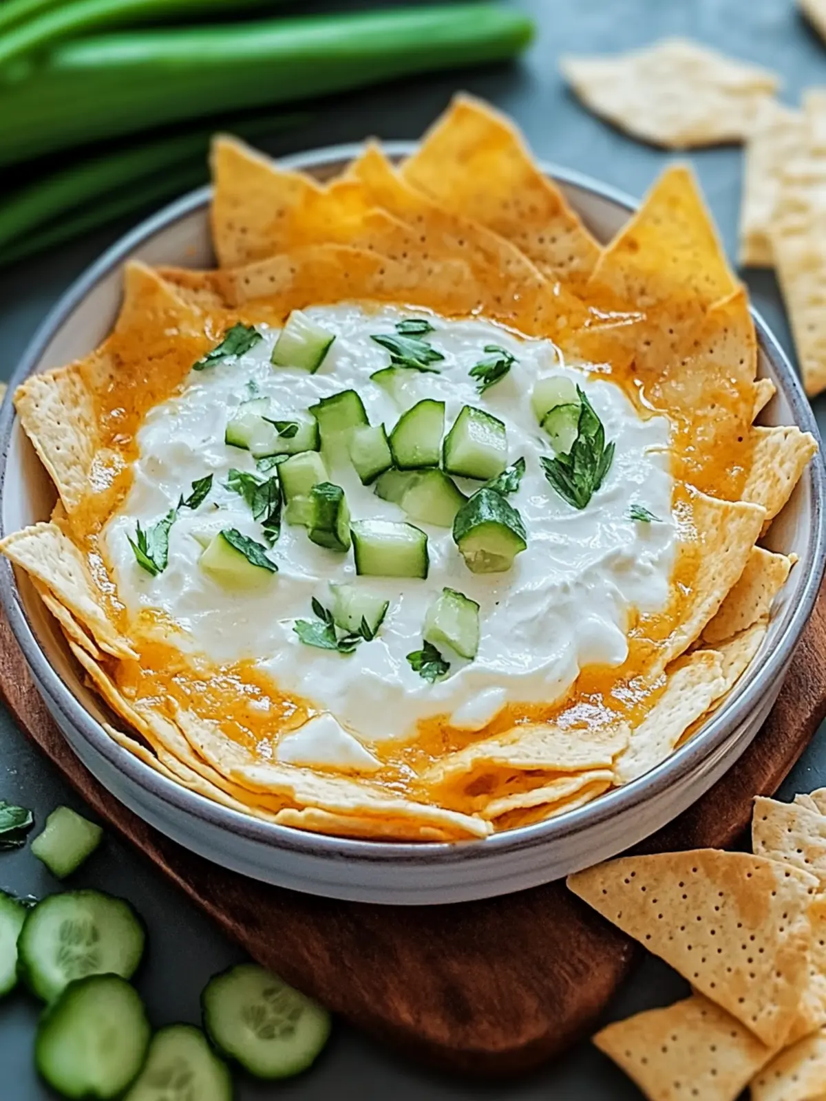 Buffalo-Hühnchen-Dip mit griechischem Joghurt
