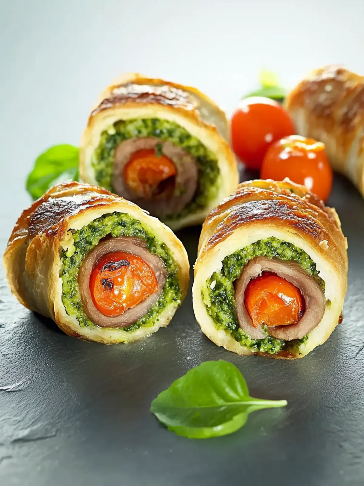 Rouladen mit Schinken-Pesto-Füllung