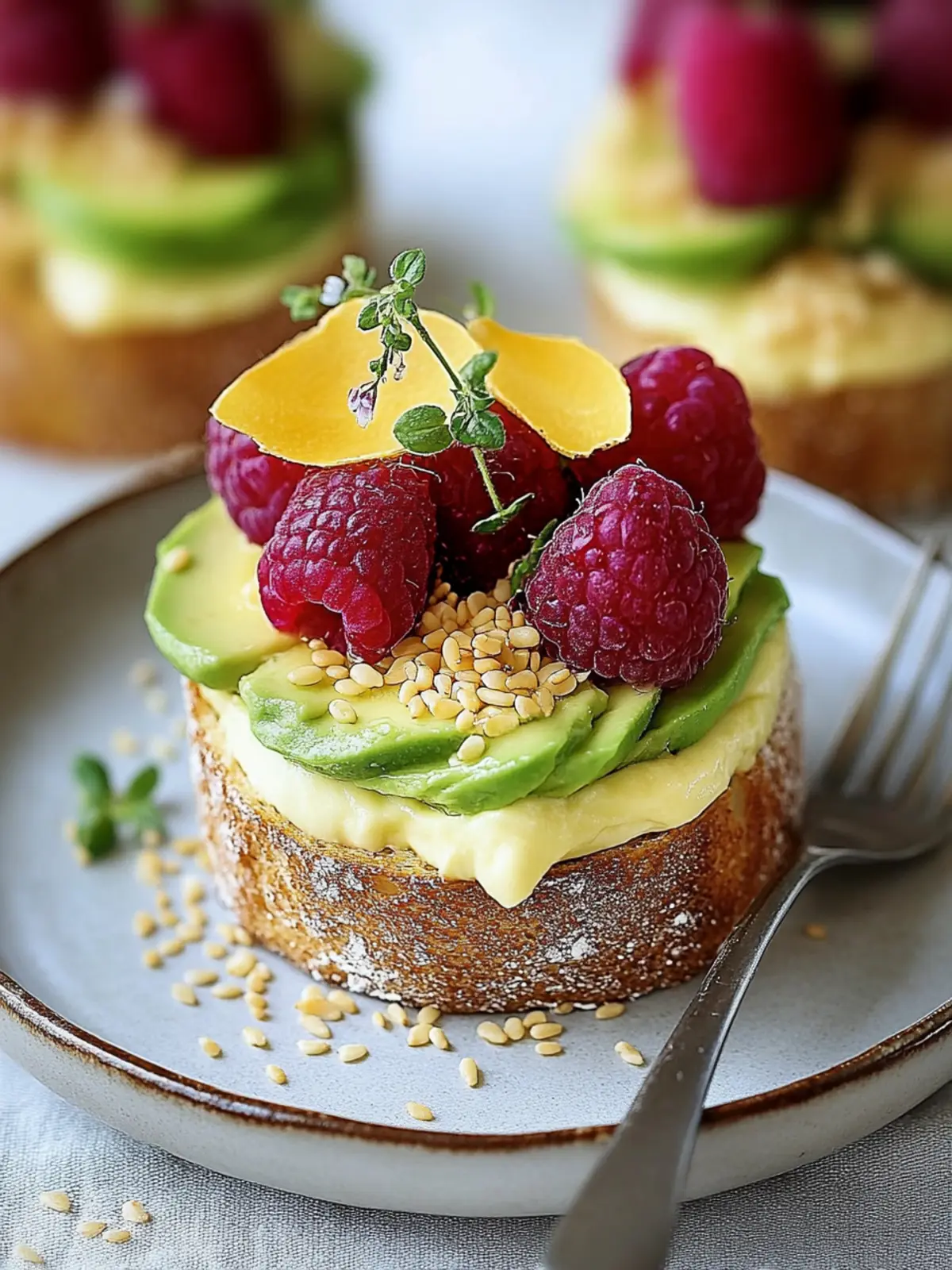 Knuspriger Avocado-Toast mit Sesam