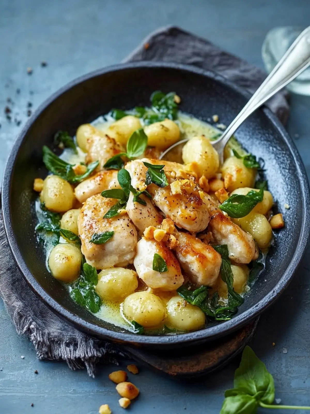 Kürbis-Gnocchi mit Kräuter-Poulet