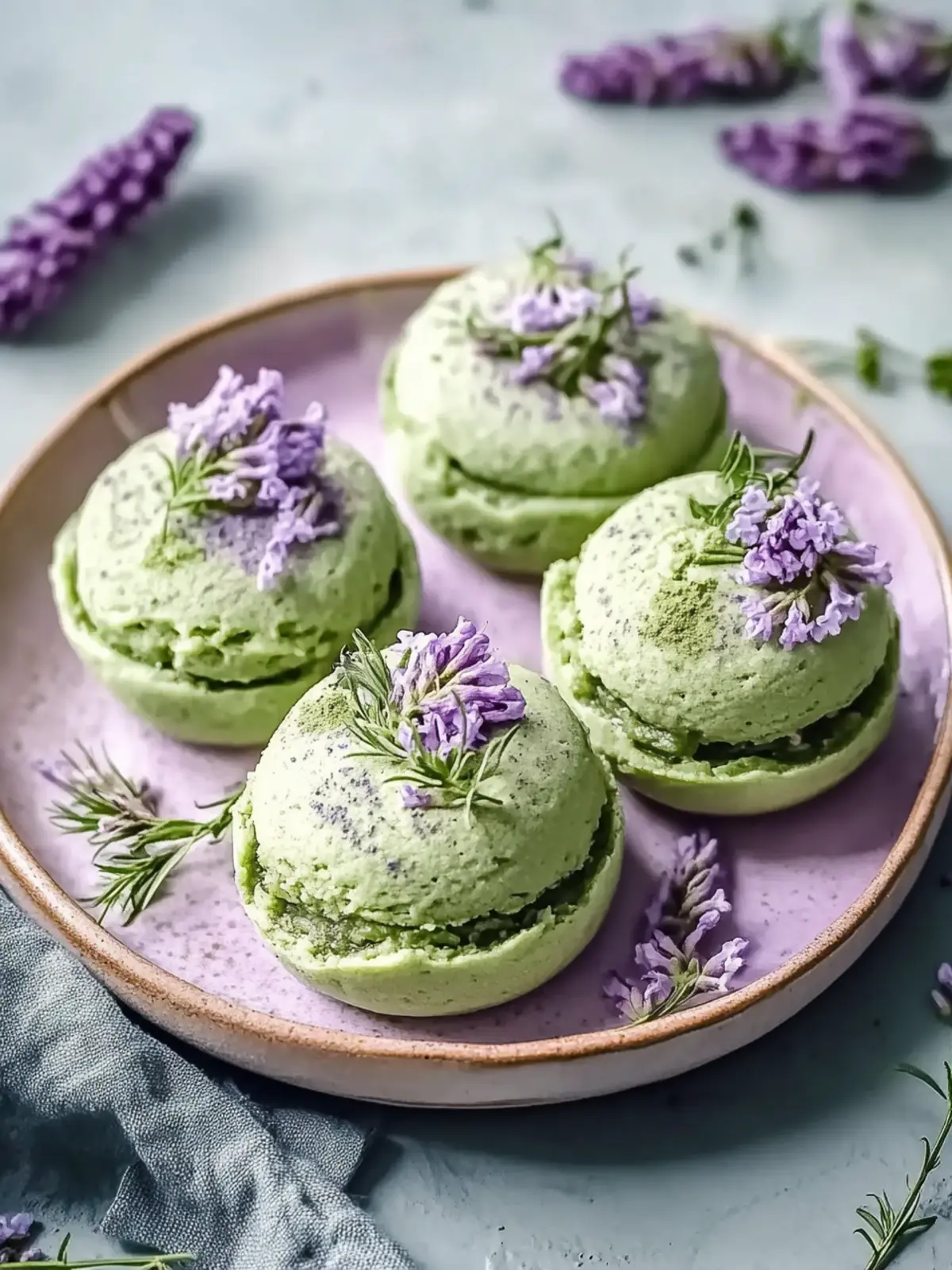 Traumige Matcha-Lavendel-Zuckerplätzchen