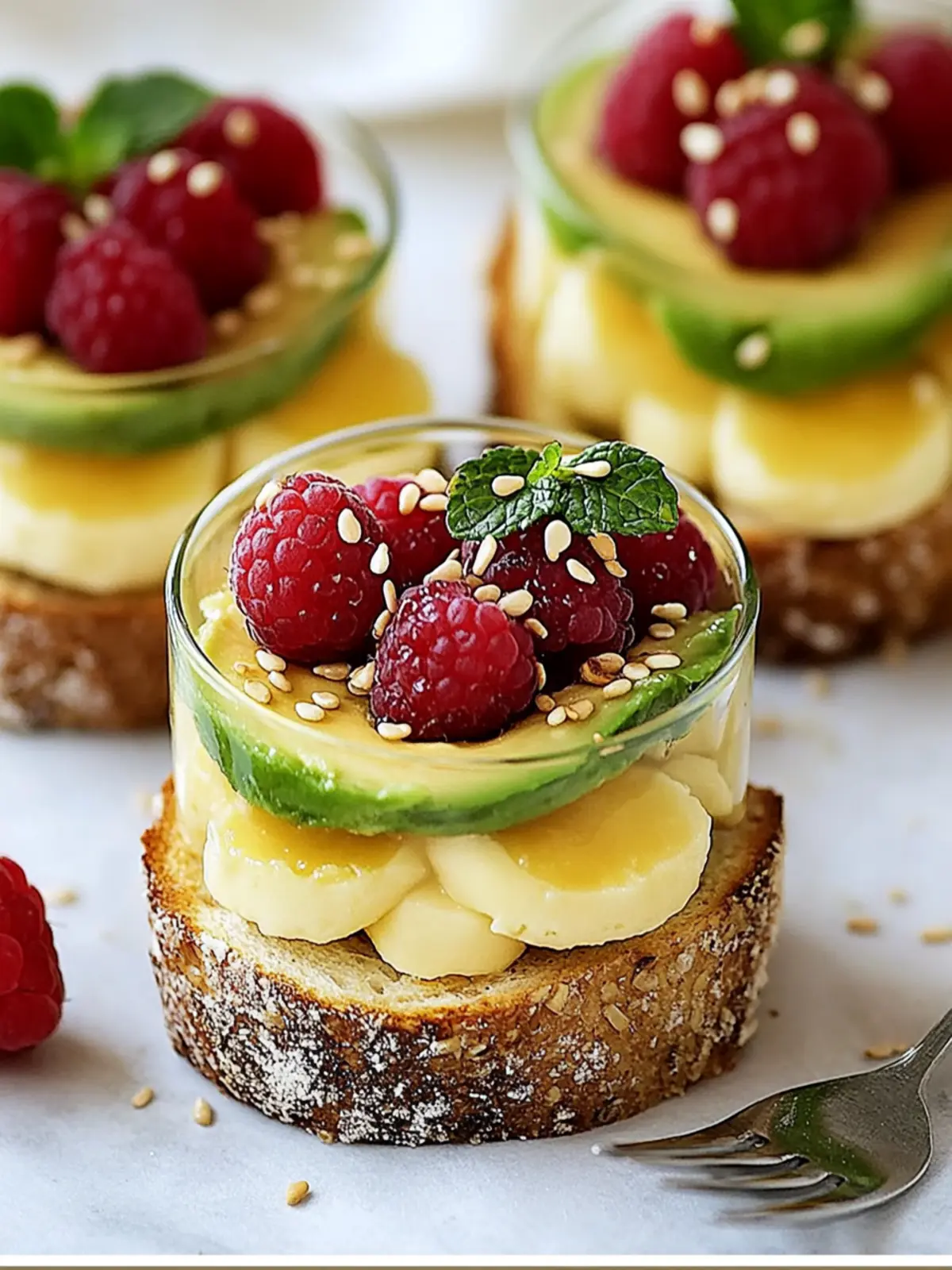 Knuspriger Avocado-Toast mit Sesam