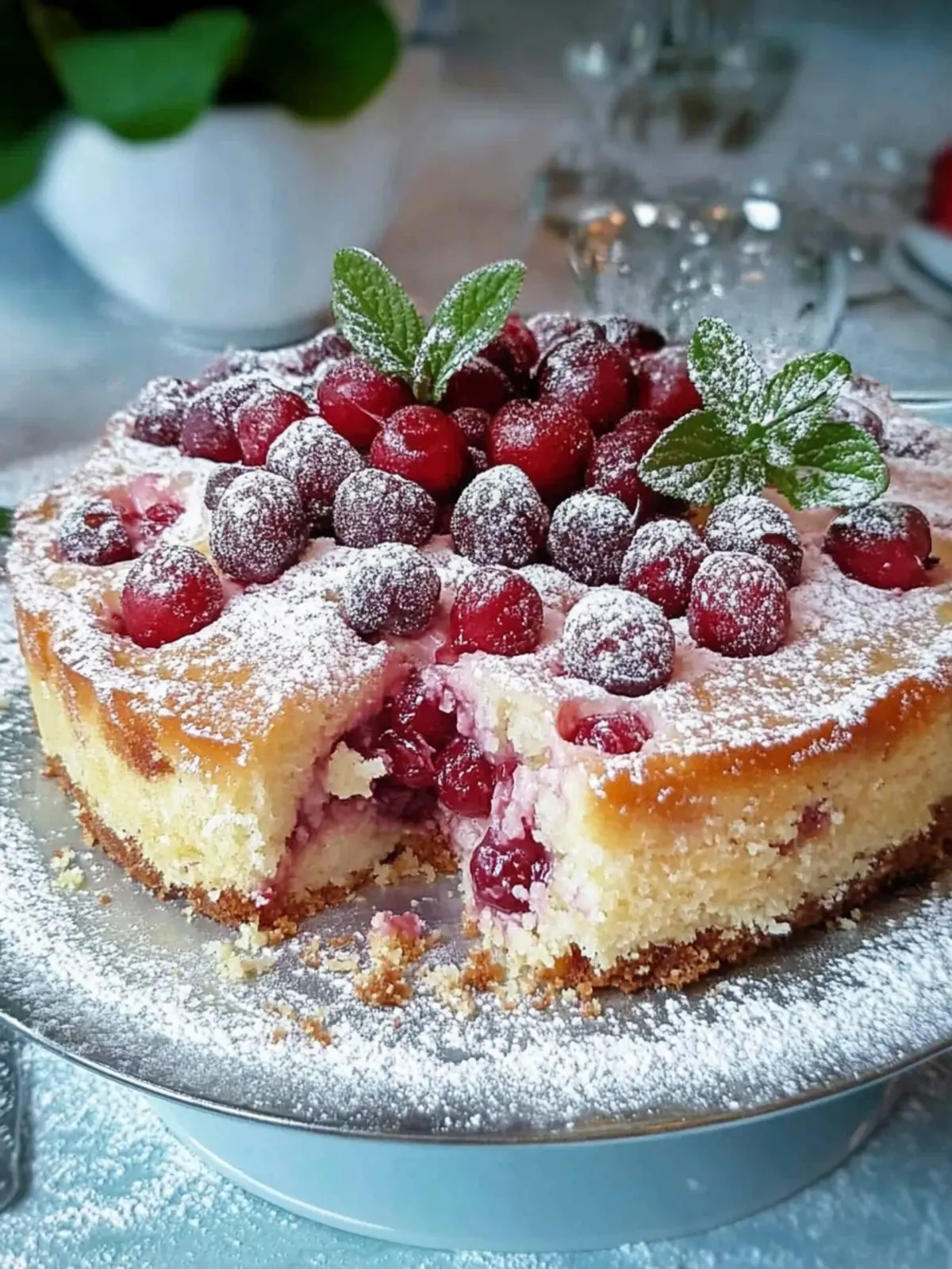 Versunkener Pflaumenkuchen