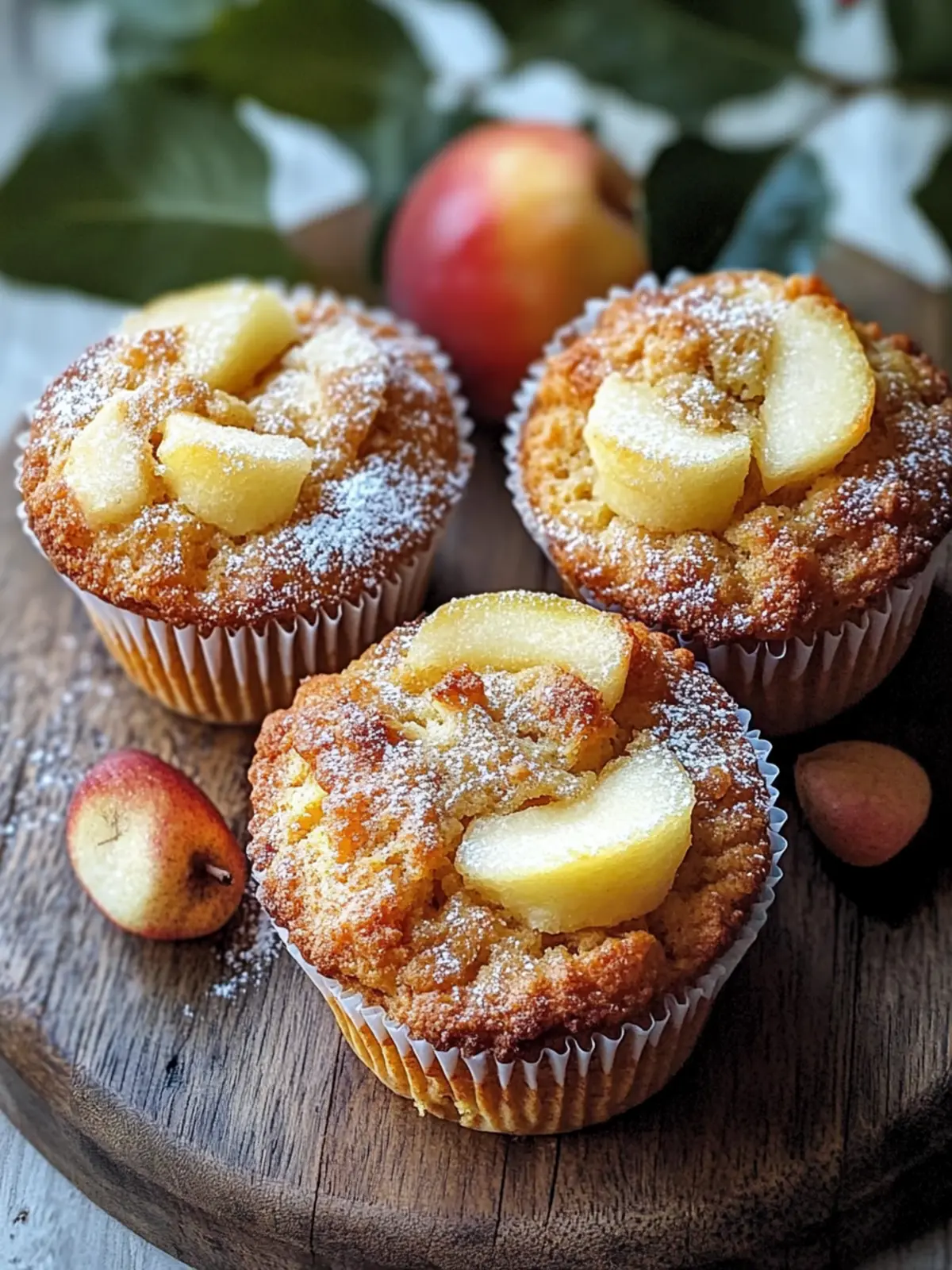 Apfel-Zimt-Sauerteig-Muffins