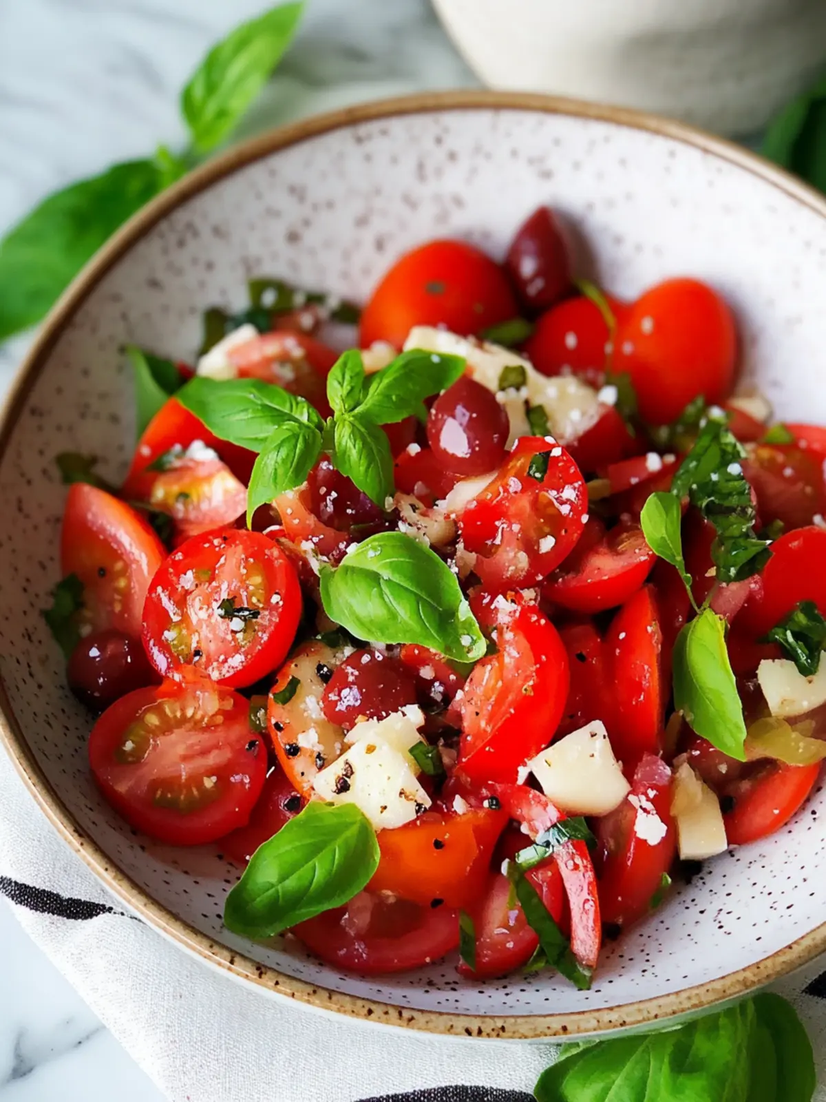 Tomatensalat mit Zwiebeln