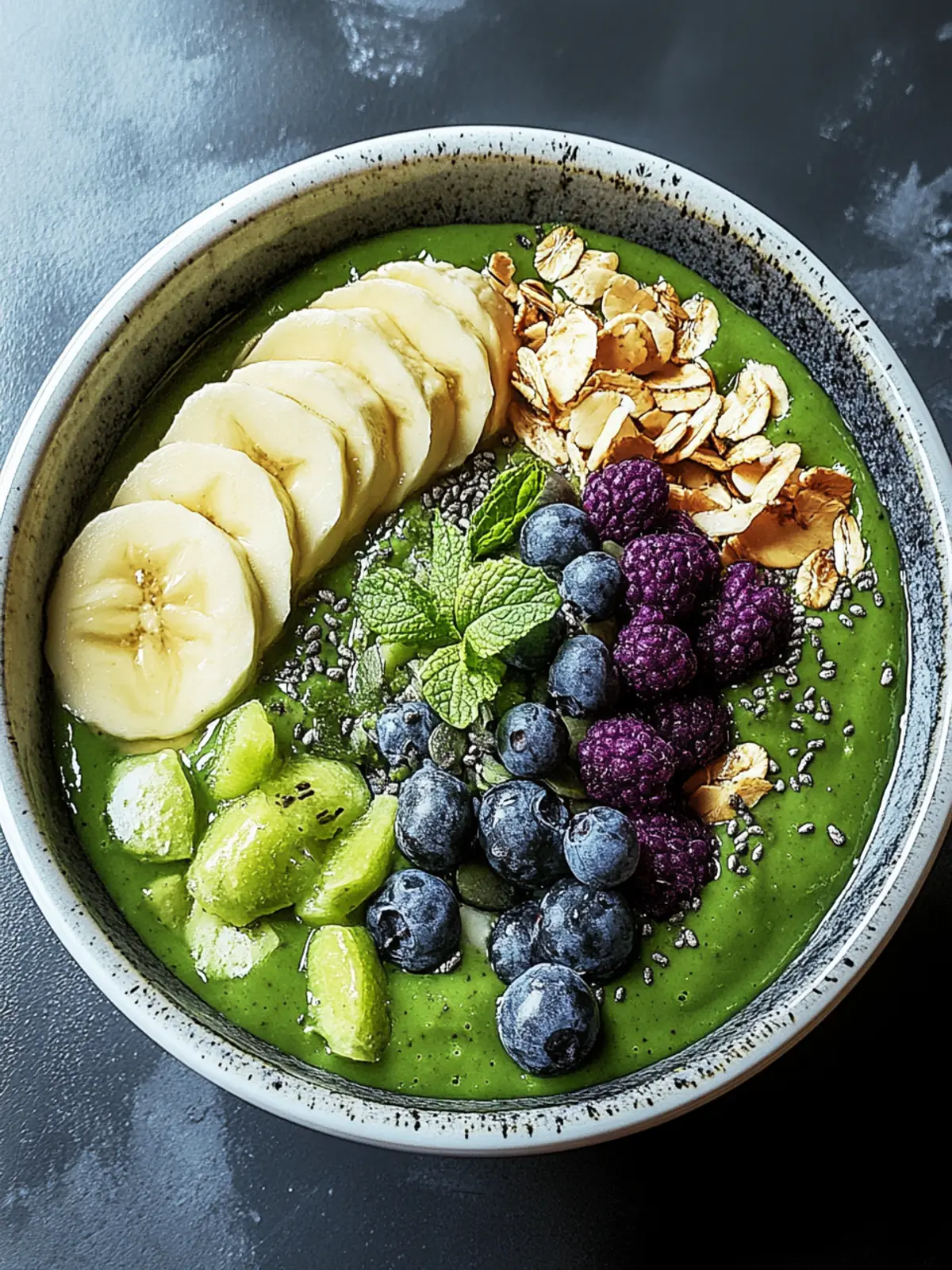 Grüne Açaí-Schale