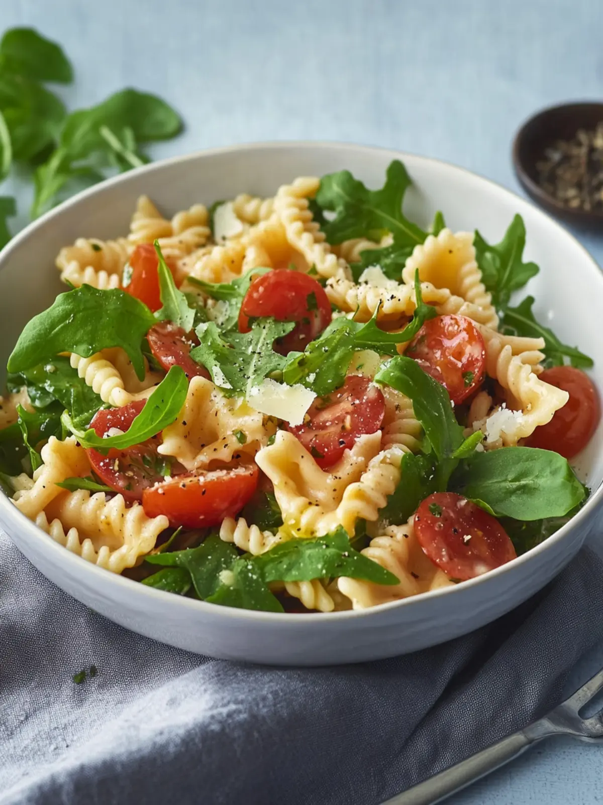 Nudelsalat mit Rucola