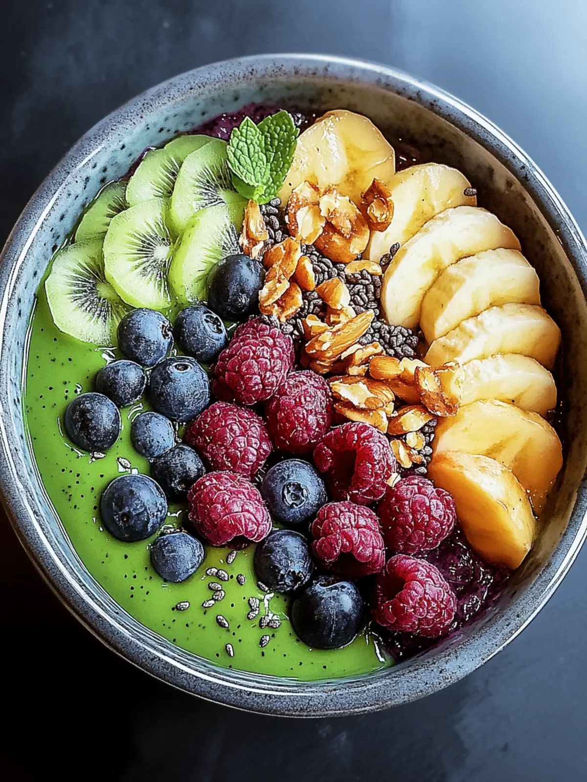 Grüne Açaí-Schale