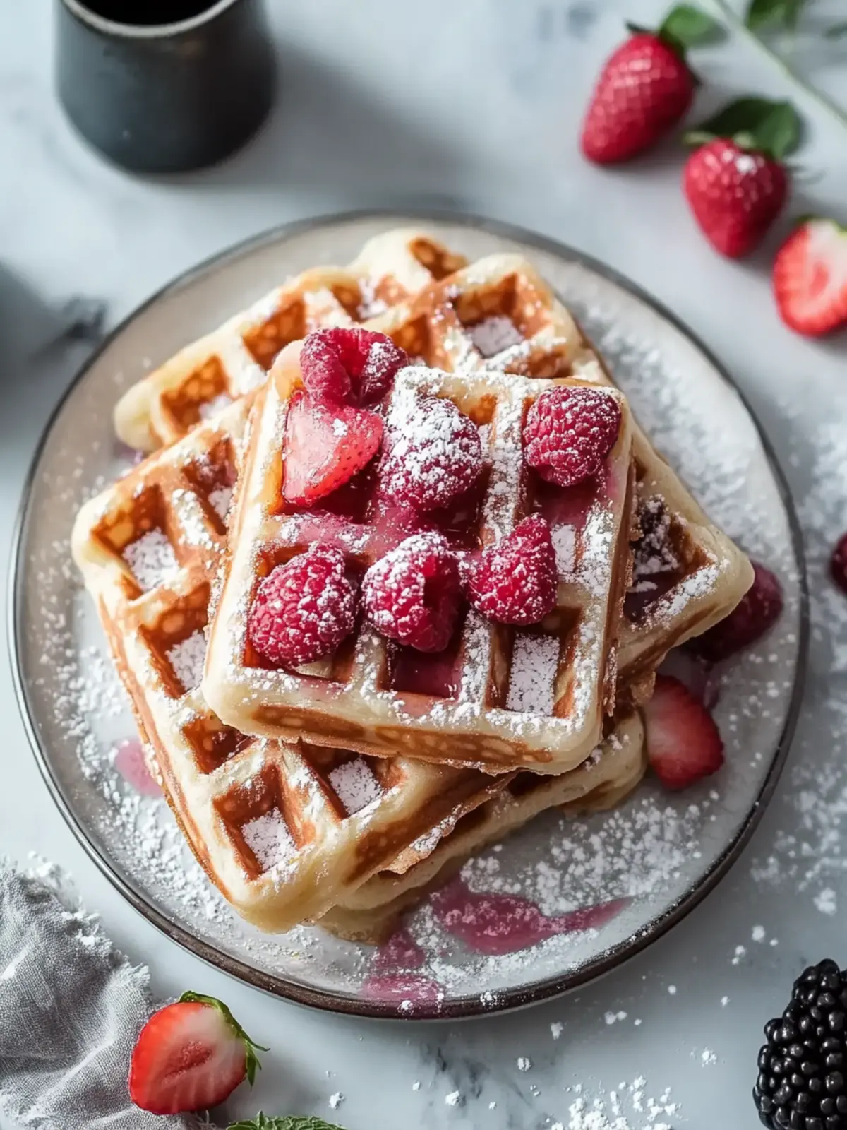 Rotvelours Marmorwaffeln