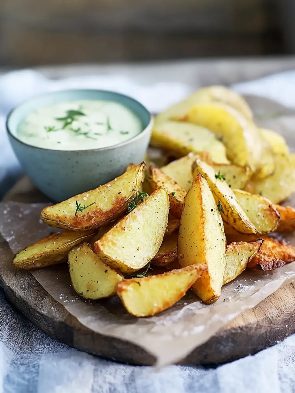 Kartoffelecken aus der Heißluftfritteuse
