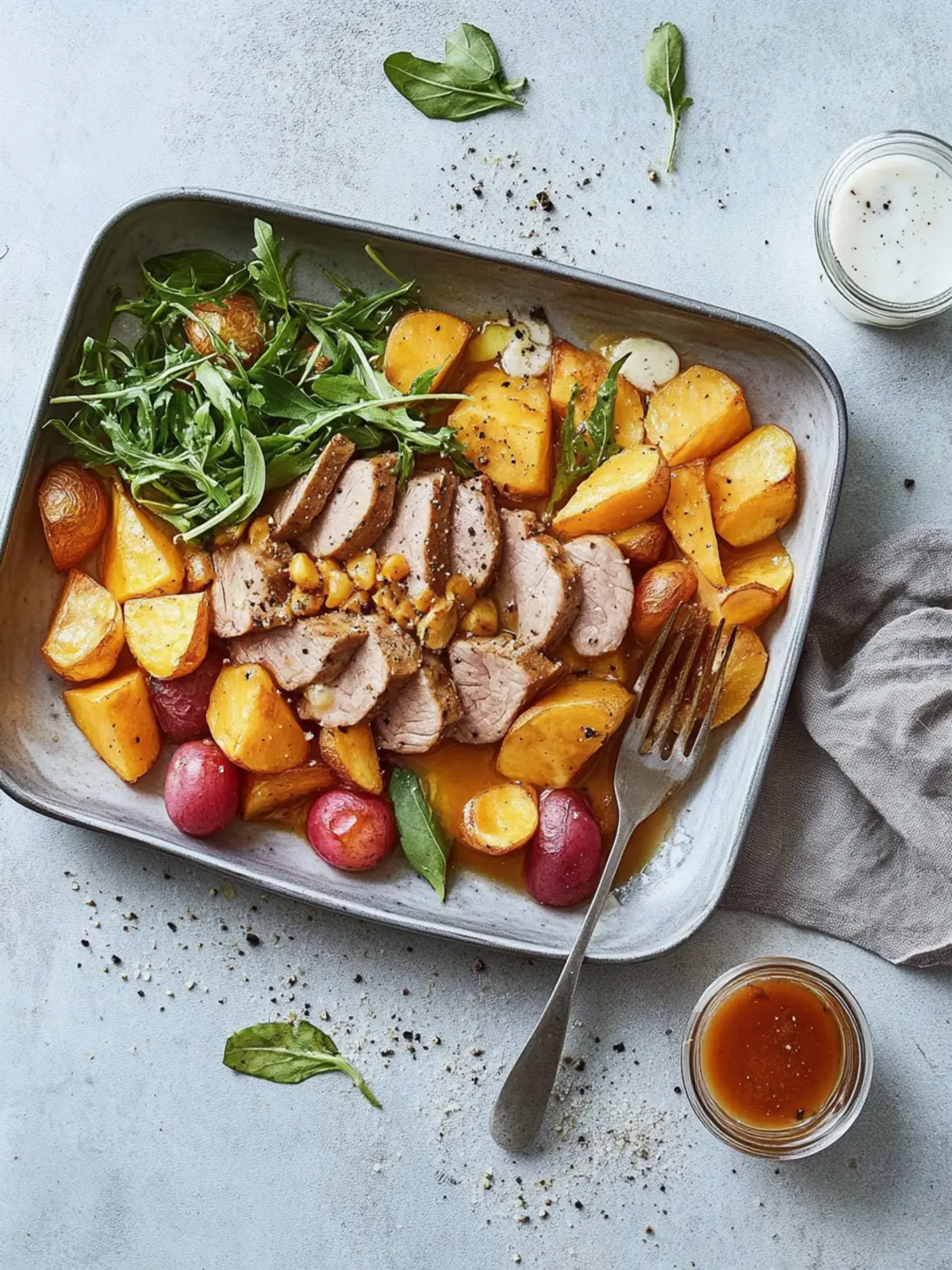 Lamm mit Süßkartoffeln und Birne