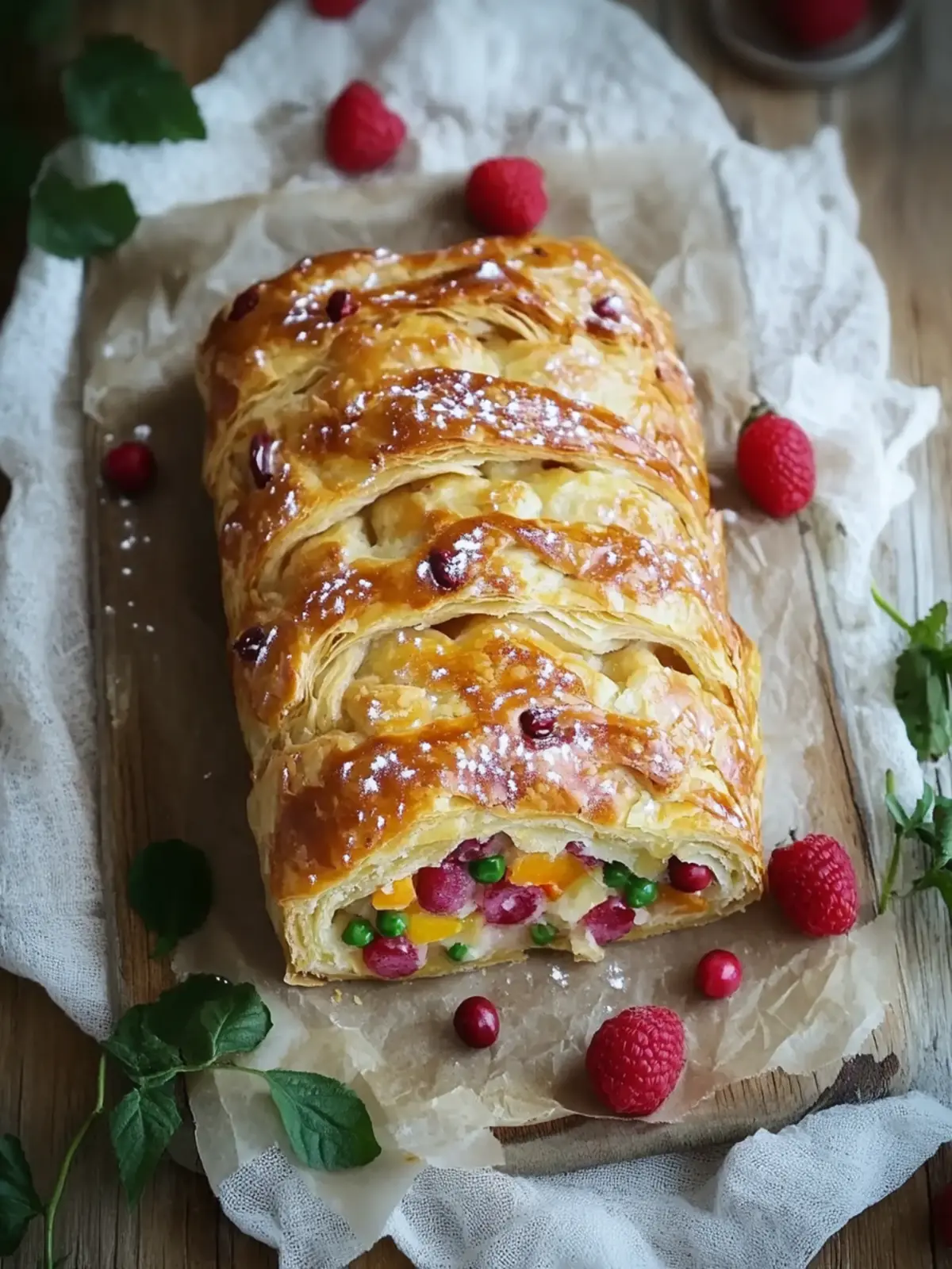 Gemüsestrudel mit Blätterteig